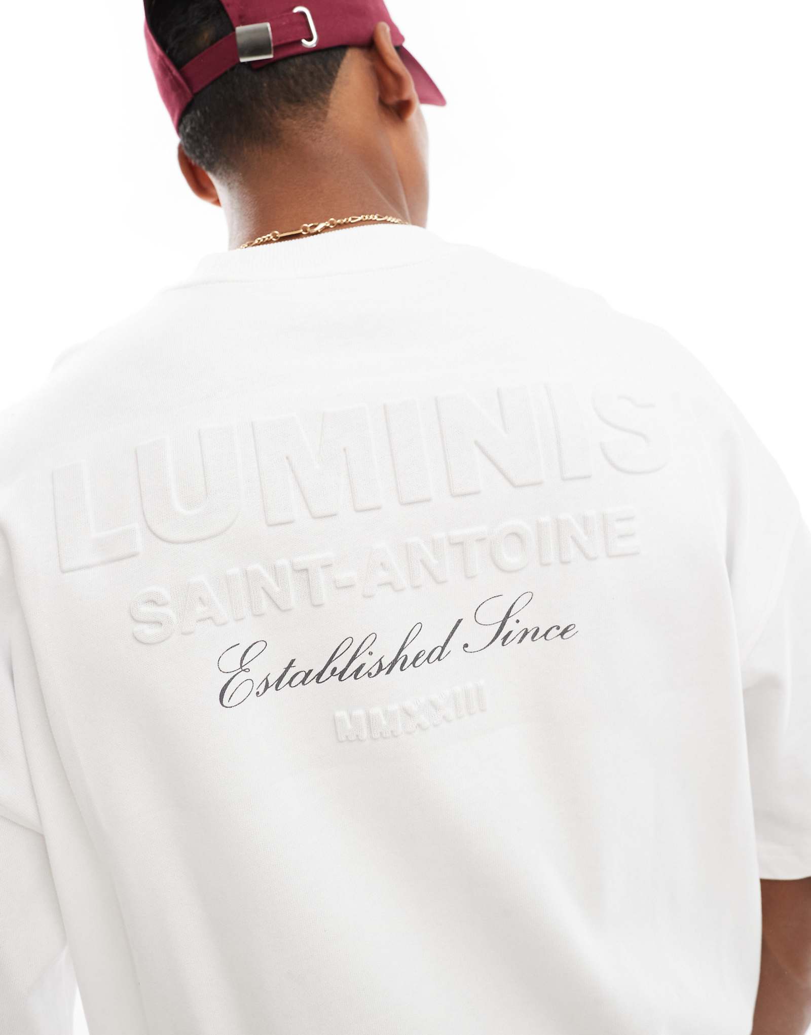 Белая футболка оверсайз с тиснением River Island luminis 10190₽