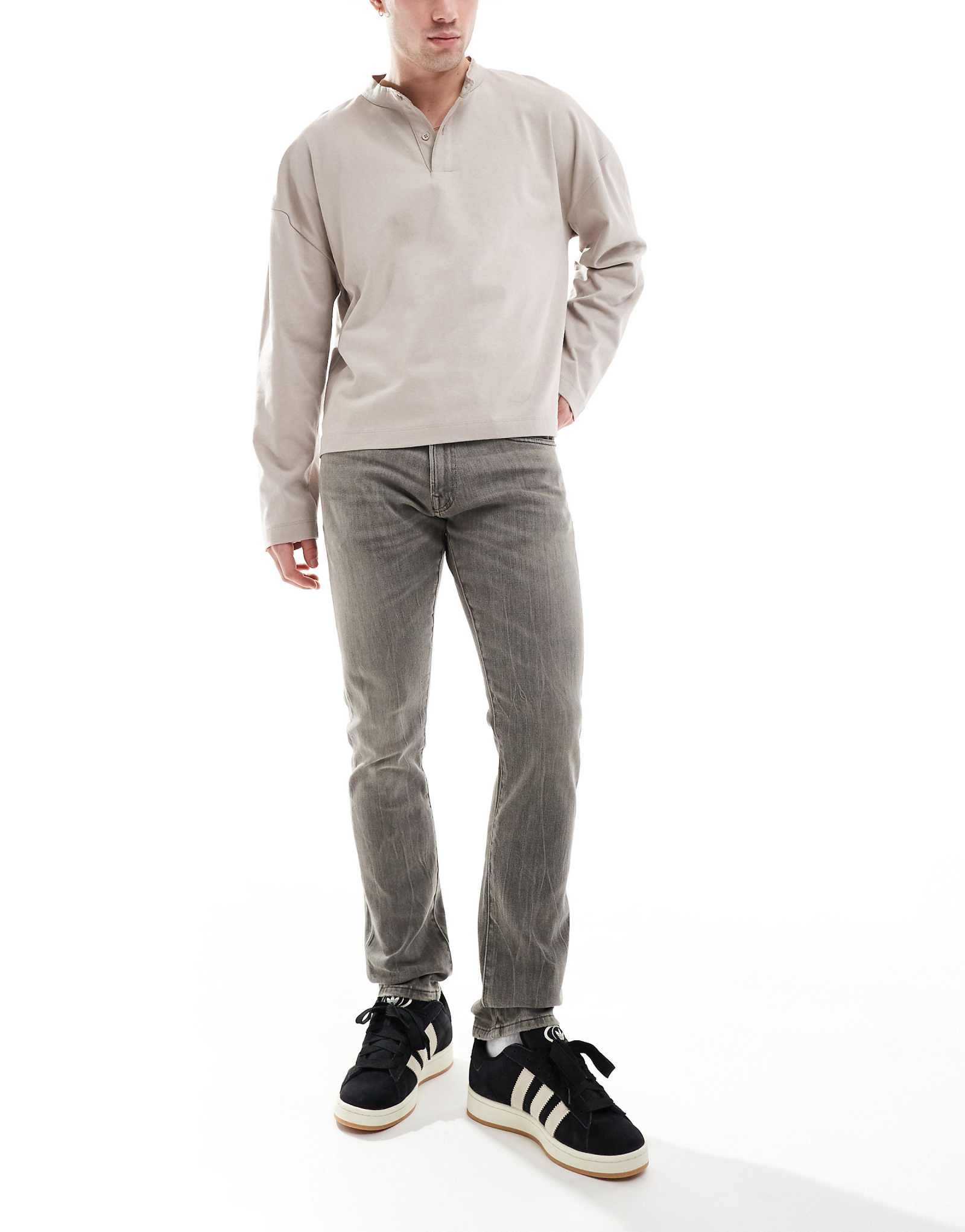 Джинсы Polo Ralph Lauren Sullivan icon с логотипом slim fit серого цвета 16590₽