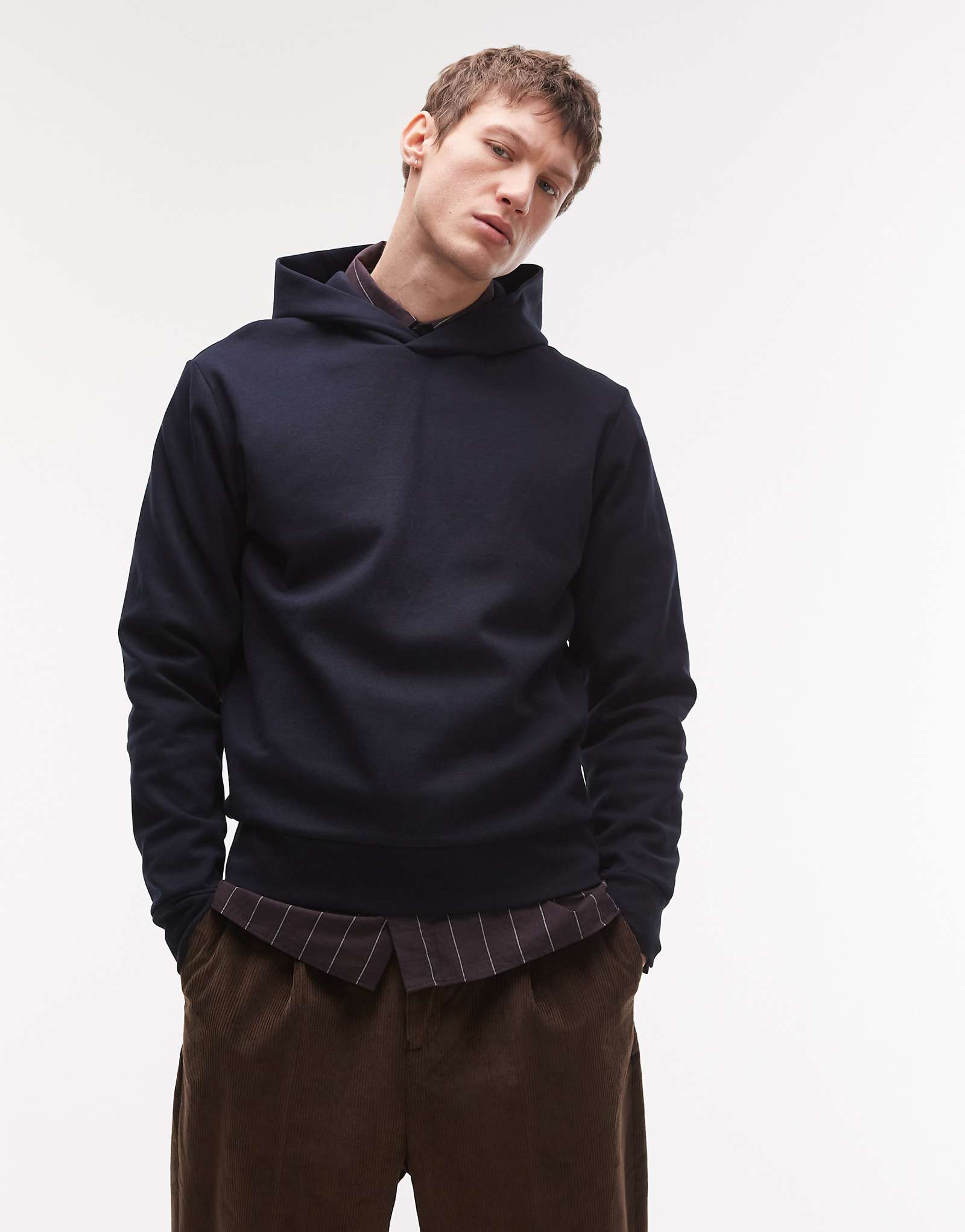 Толстовка с капюшоном Mango темно-синего цвета 13190₽