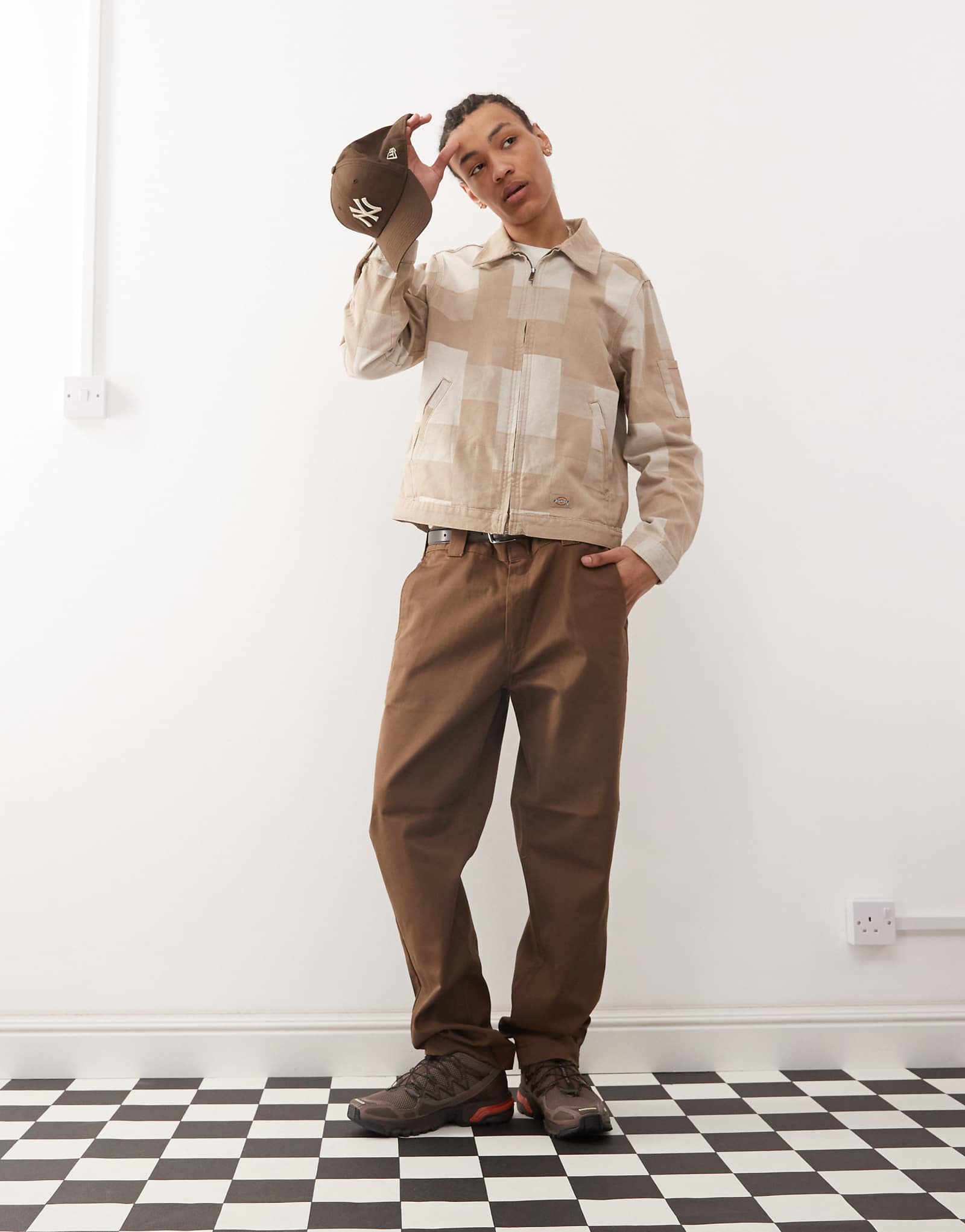 Жаккардовый пиджак Эйзенхауэра от Dickies темно-белого цвета 18390₽