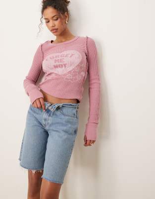 Футболка с длинным рукавом Free People forget me not в винном цвете