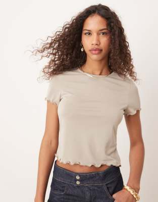 Детская футболка ASOS DESIGN с модальным салатовым подолом