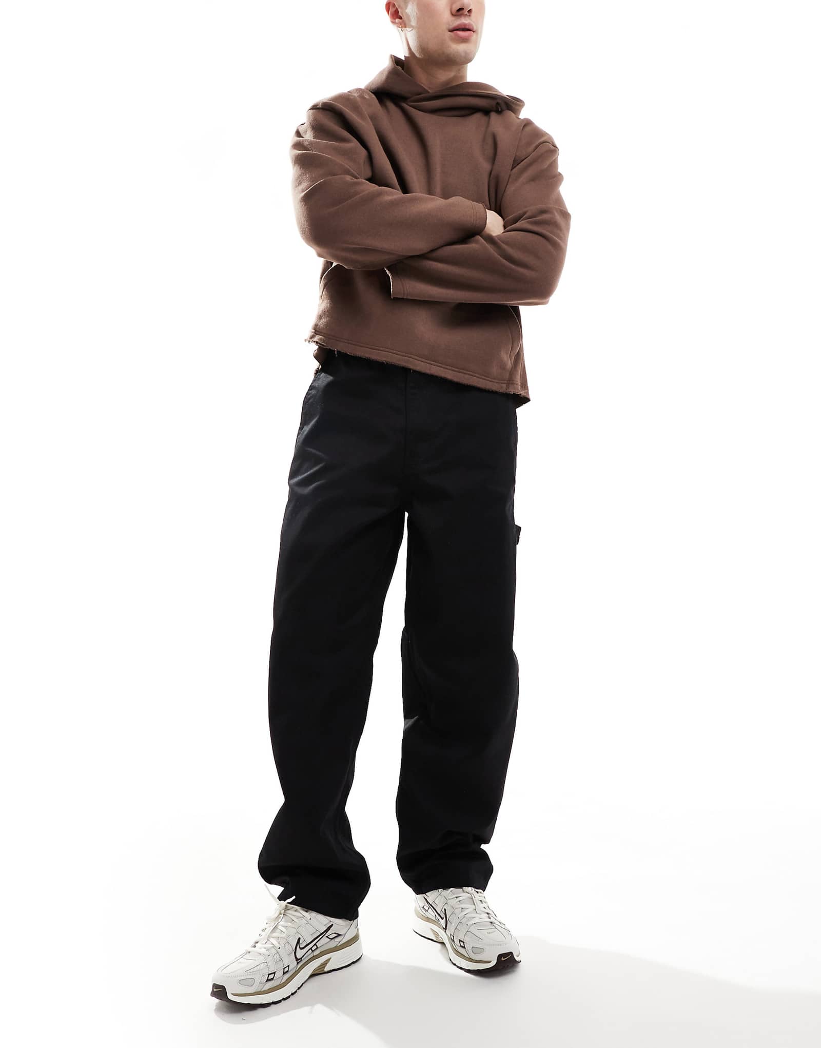 Плотницкие брюки River Island черного цвета 5690₽