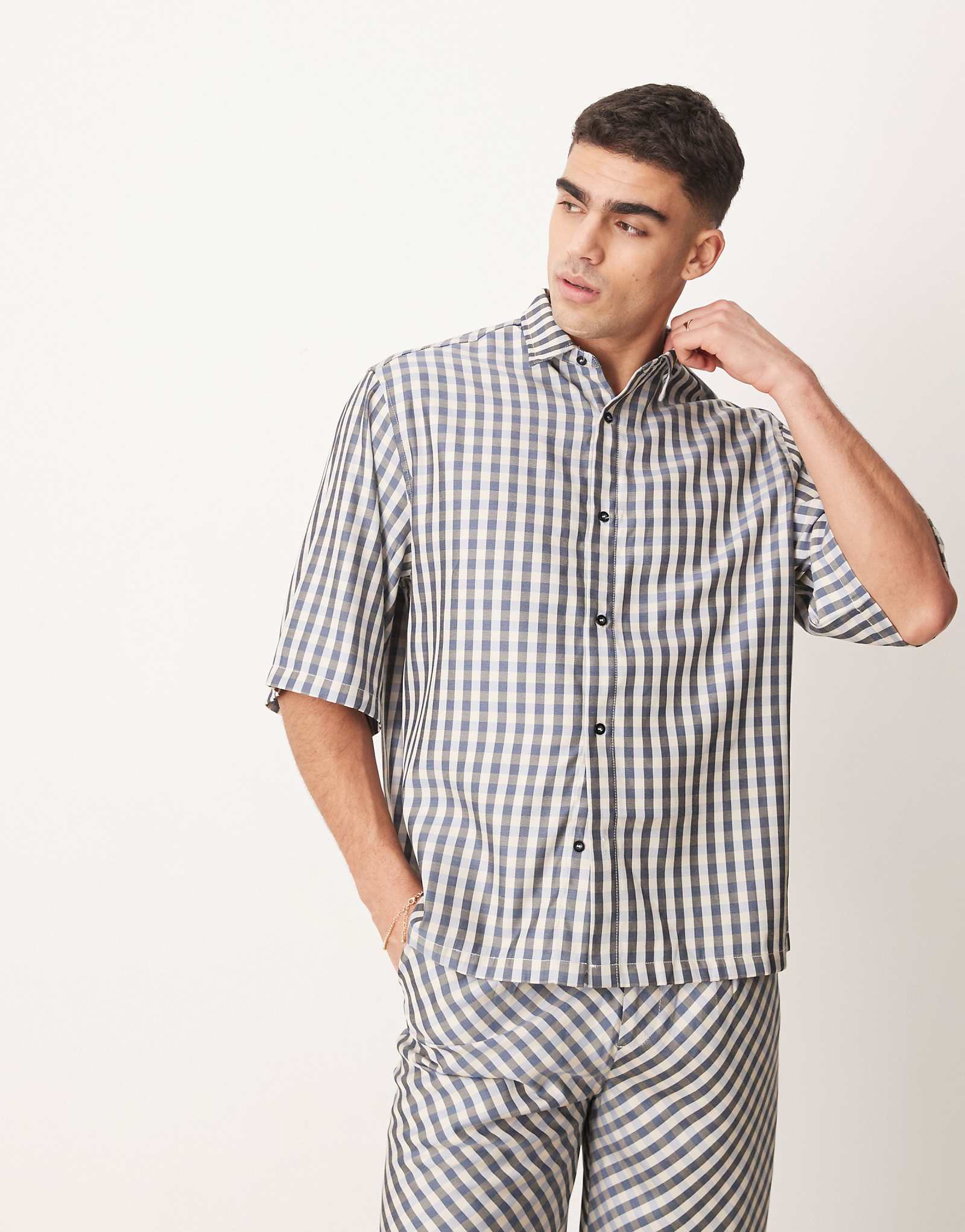 Черно-белая рубашка Sister Jane в клетку - часть комплекта 12290₽