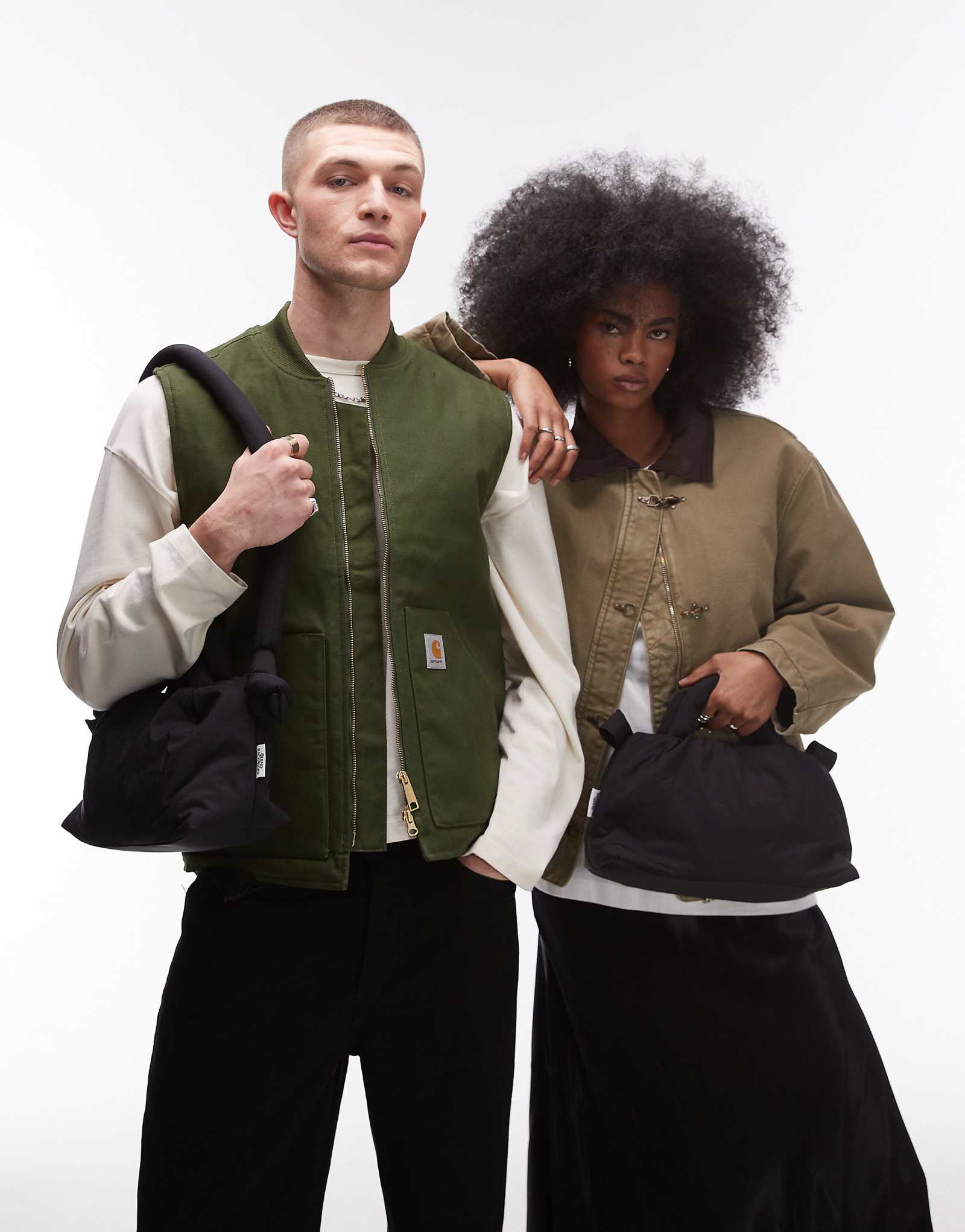 Многофункциональная сумка OLEND Ona mini из мягкого нейлона через плечо черного цвета