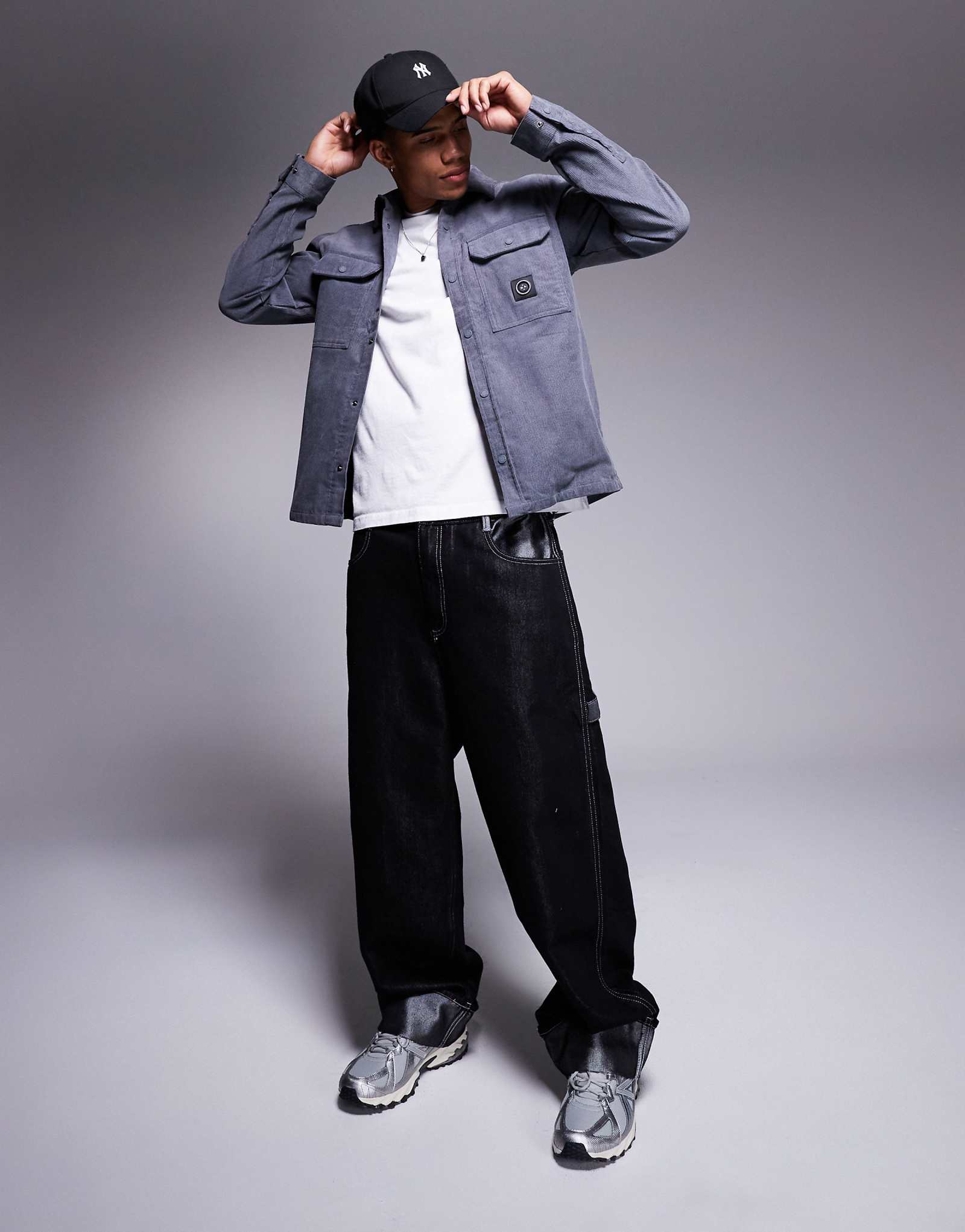 Верхняя рубашка Marshall Artist boston из серого шнура