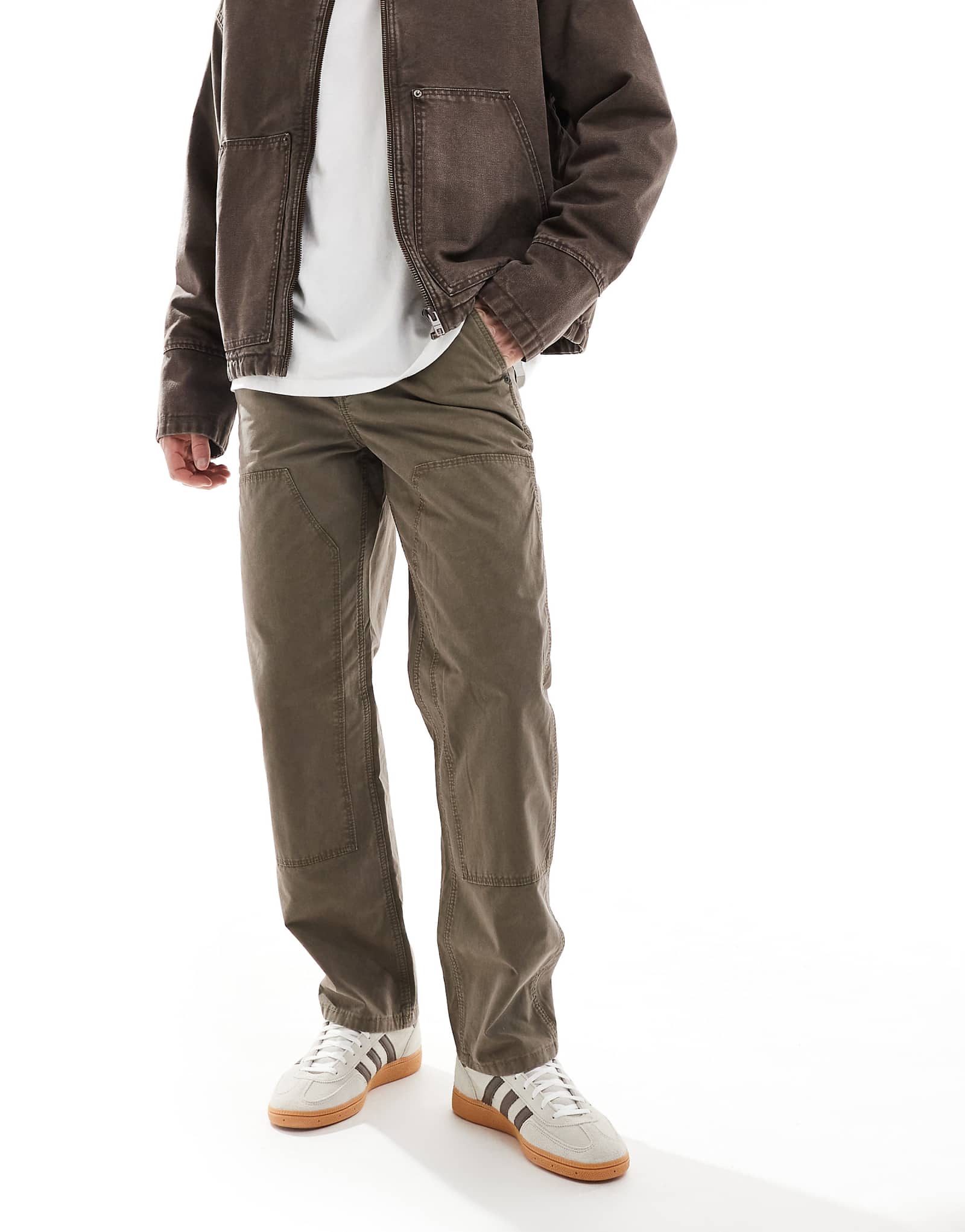 Рабочие брюки свободного кроя River Island коричневого цвета 9990₽