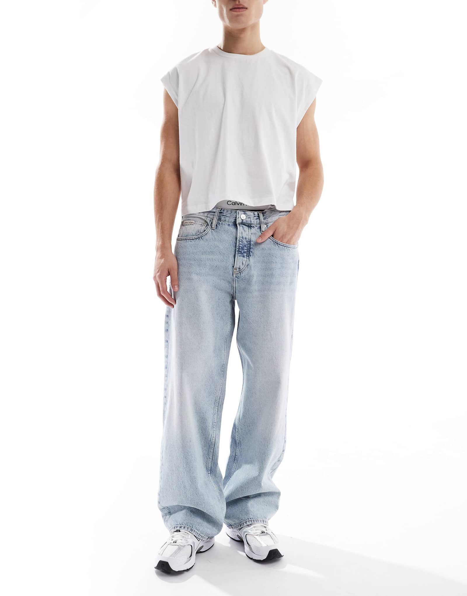 Свободные джинсы Calvin Klein Jeans 90-х годов в легкой стирке 14890₽