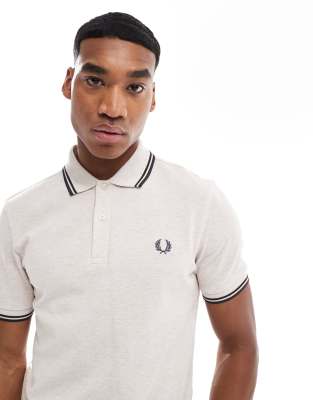 Рубашка-поло Fred Perry с двойным воротником светло-розового цвета