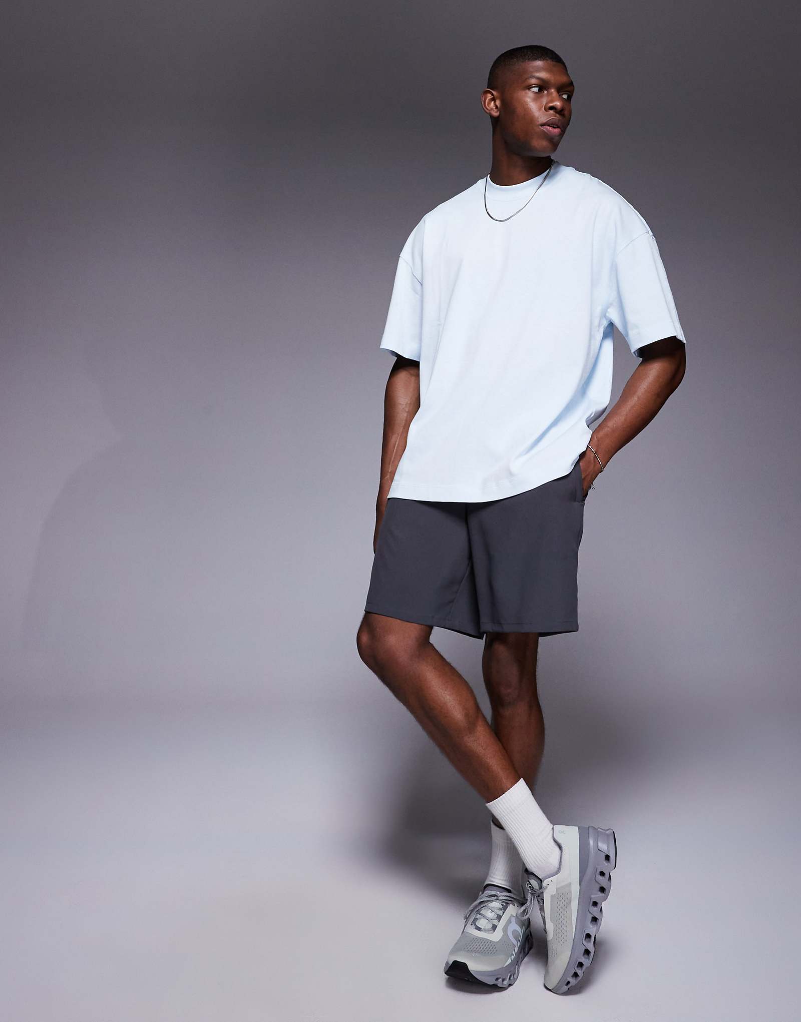 4505 Icon облегающая хлопковая футболка из плотного хлопка с быстросохнущим покрытием светло-голубого цвета 4290₽