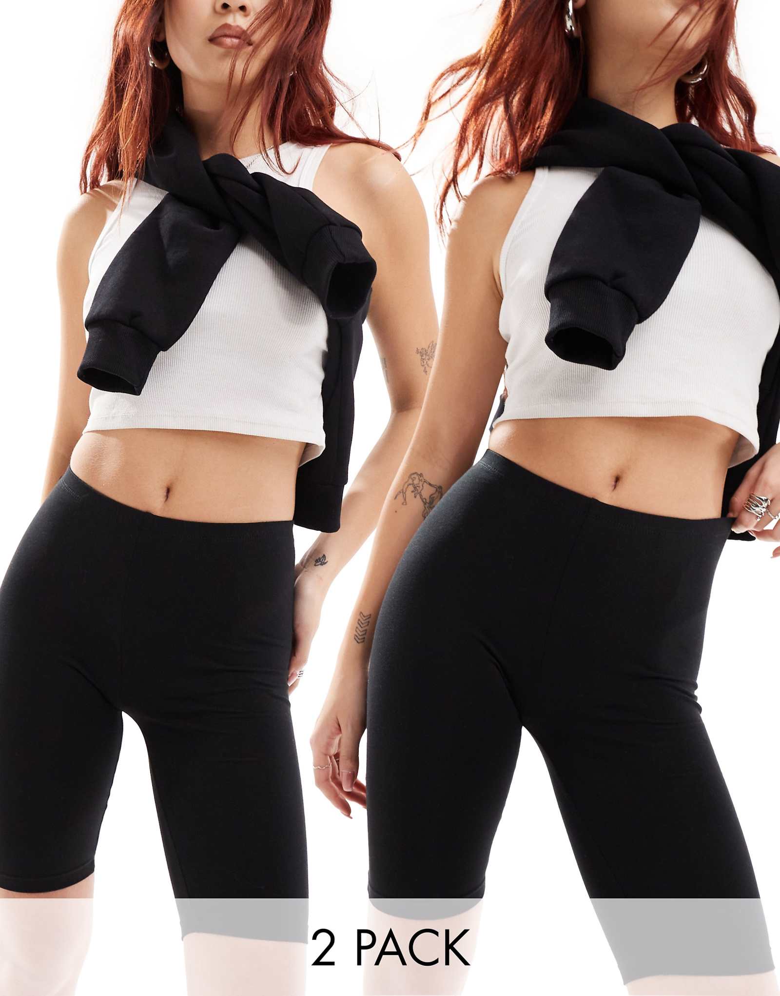 Всего 2 штуки коротких черных леггинсов 5290₽