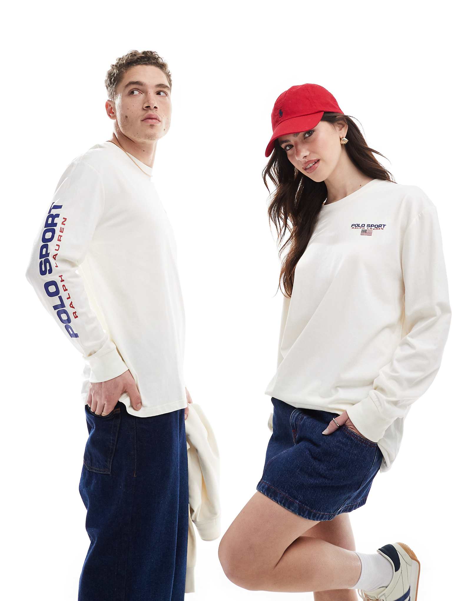 Футболка Polo Ralph Lauren Sport capsule унисекс с логотипом на рукаве классическая футболка оверсайз кремового цвета 10790₽