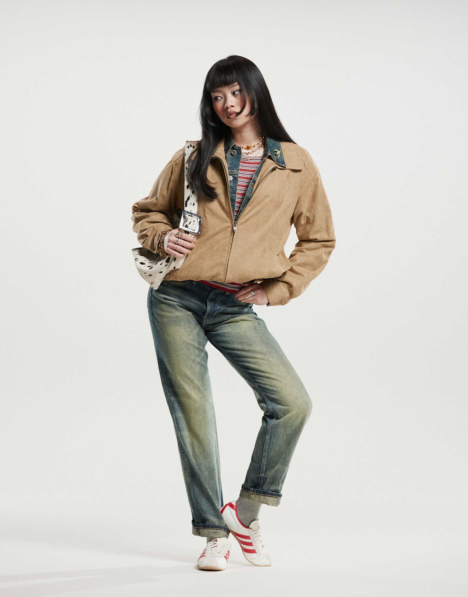 Просторная куртка из искусственной кожи Motel catalin песочного цвета 22790₽