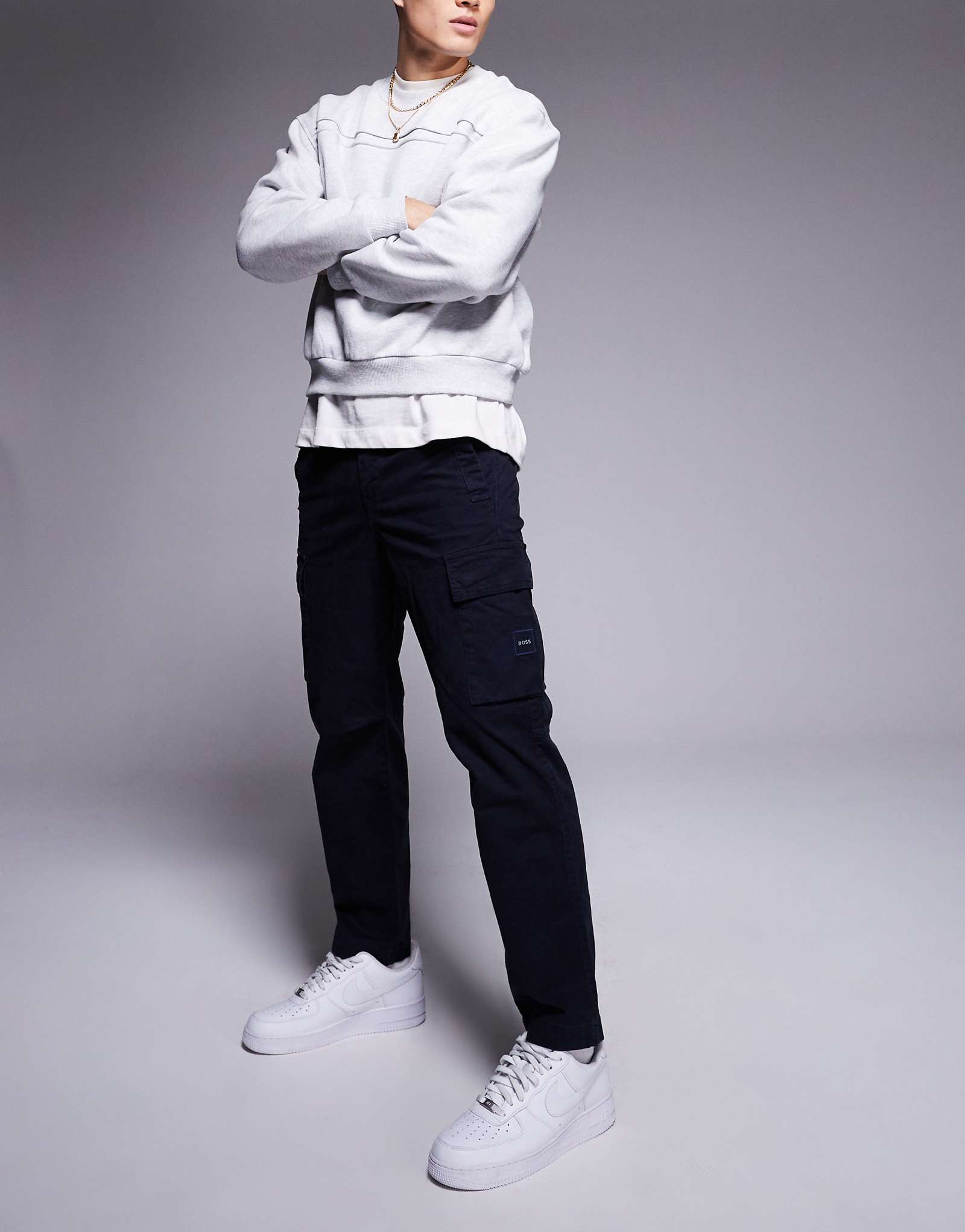 BOSS Orange Sisla-8-Брюки-карго темно-синего цвета 18190₽