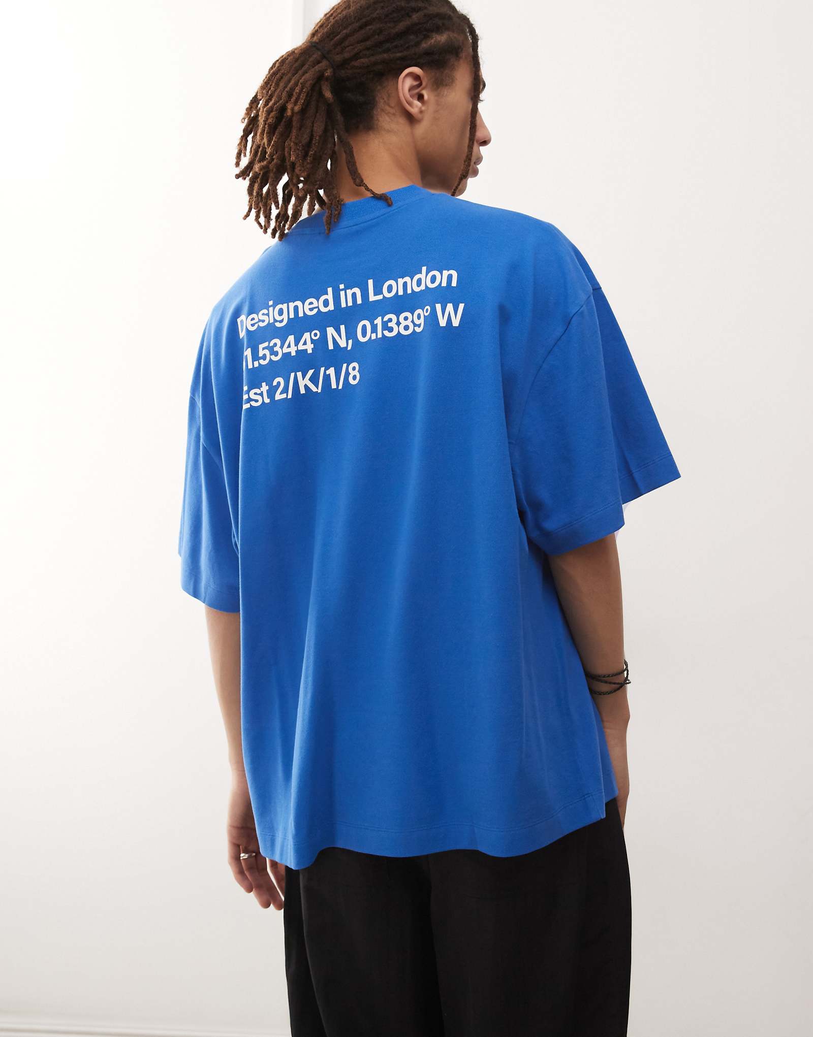 Синяя футболка с принтом COLLUSION pique - часть комплекта 4890₽