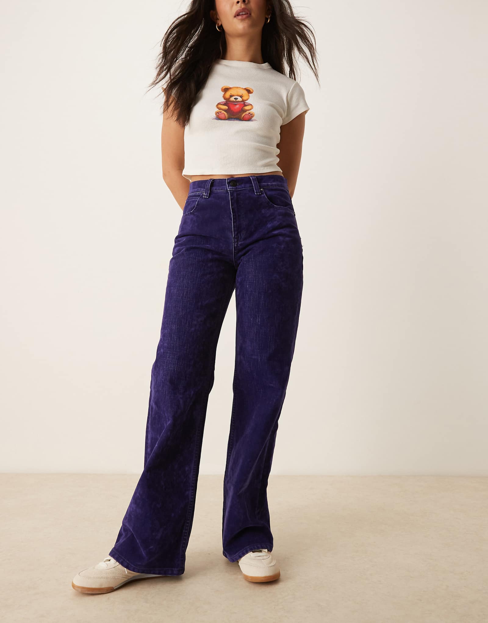 Свободные люди мешковатые джинсы tinsley с высокой посадкой синего цвета 46590₽