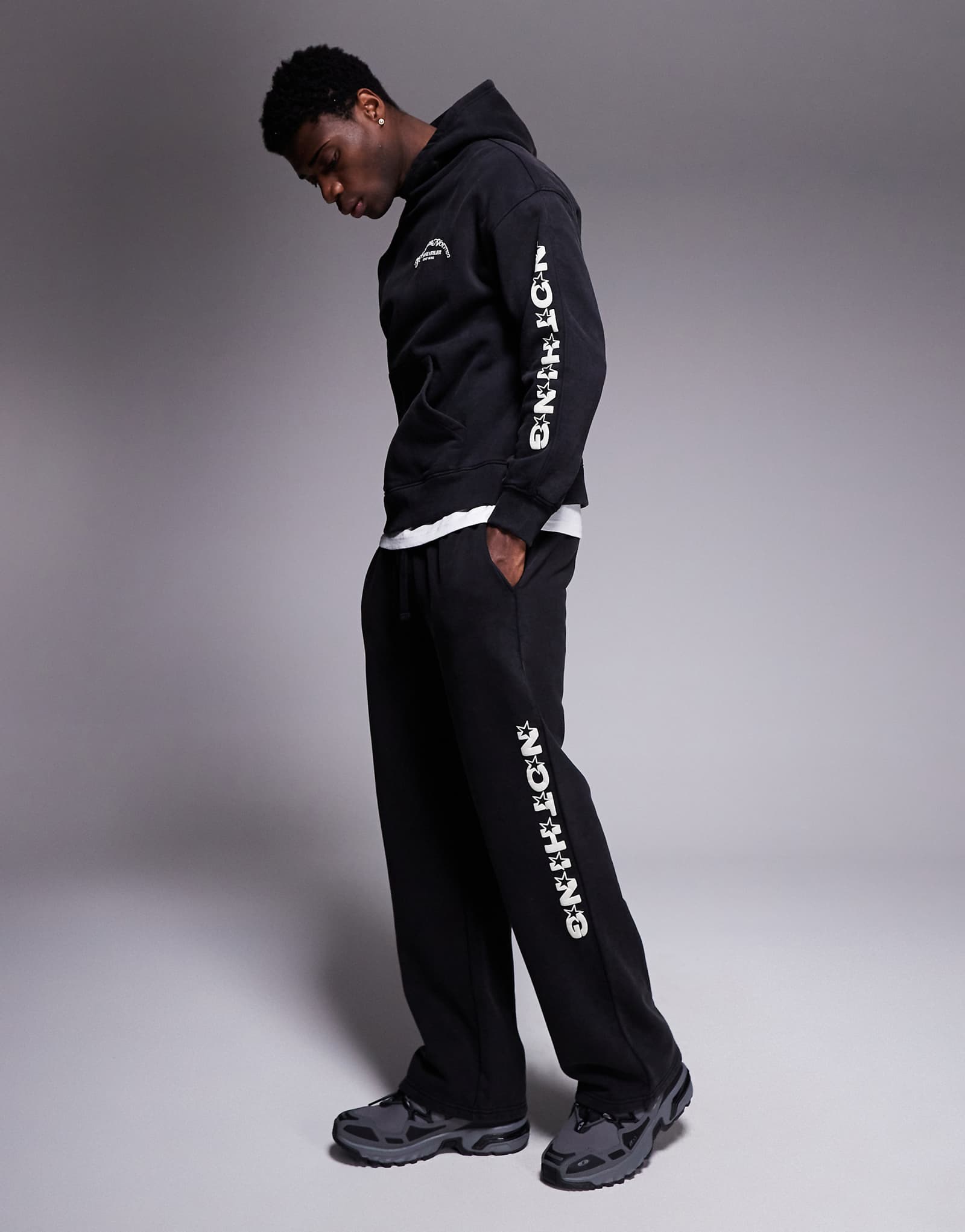 Спортивные штаны Good For Nothing co-ord space dye с принтом сбоку - часть комплекта