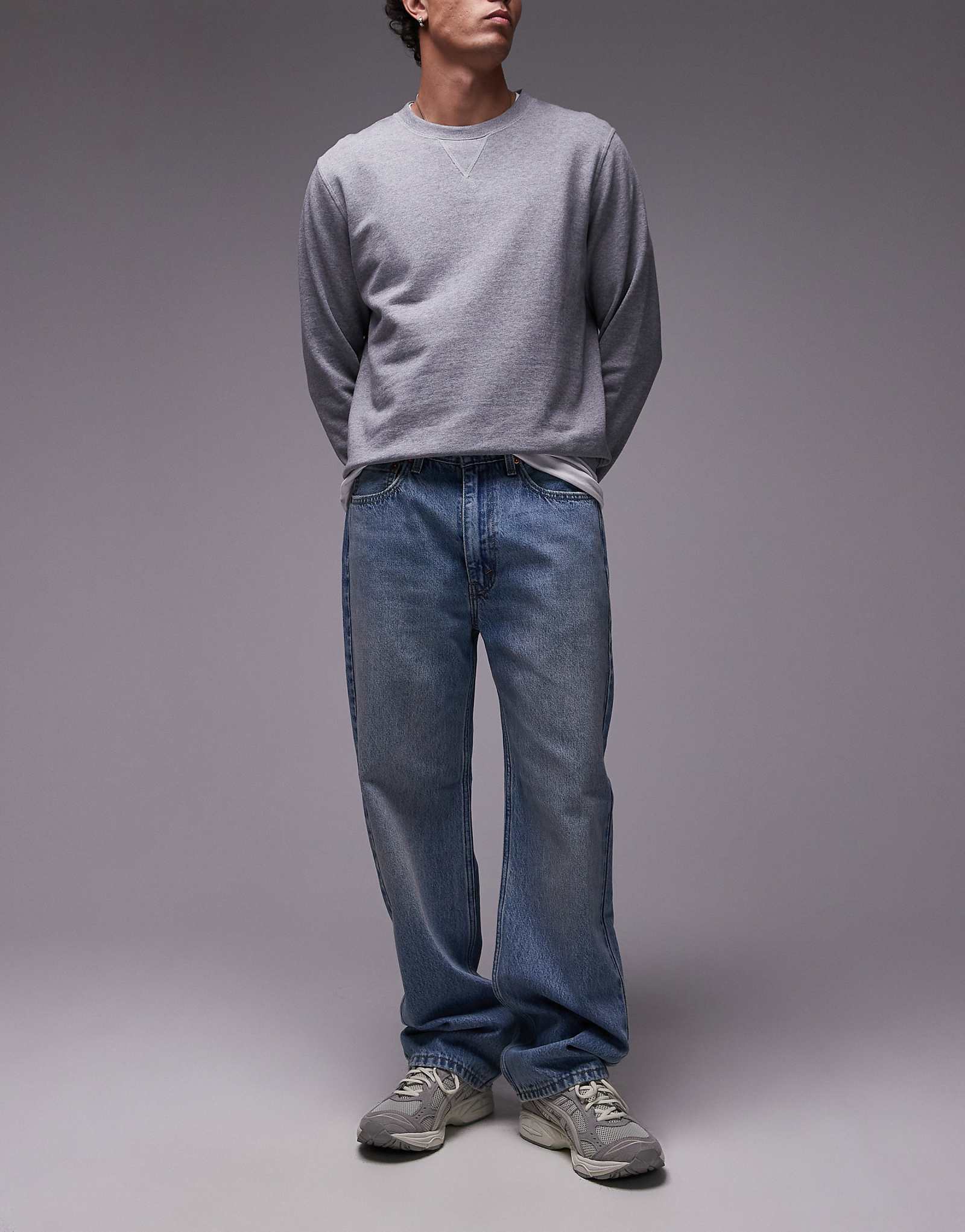 Свободные джинсы прямого кроя Levi's 565, слегка выстиранные