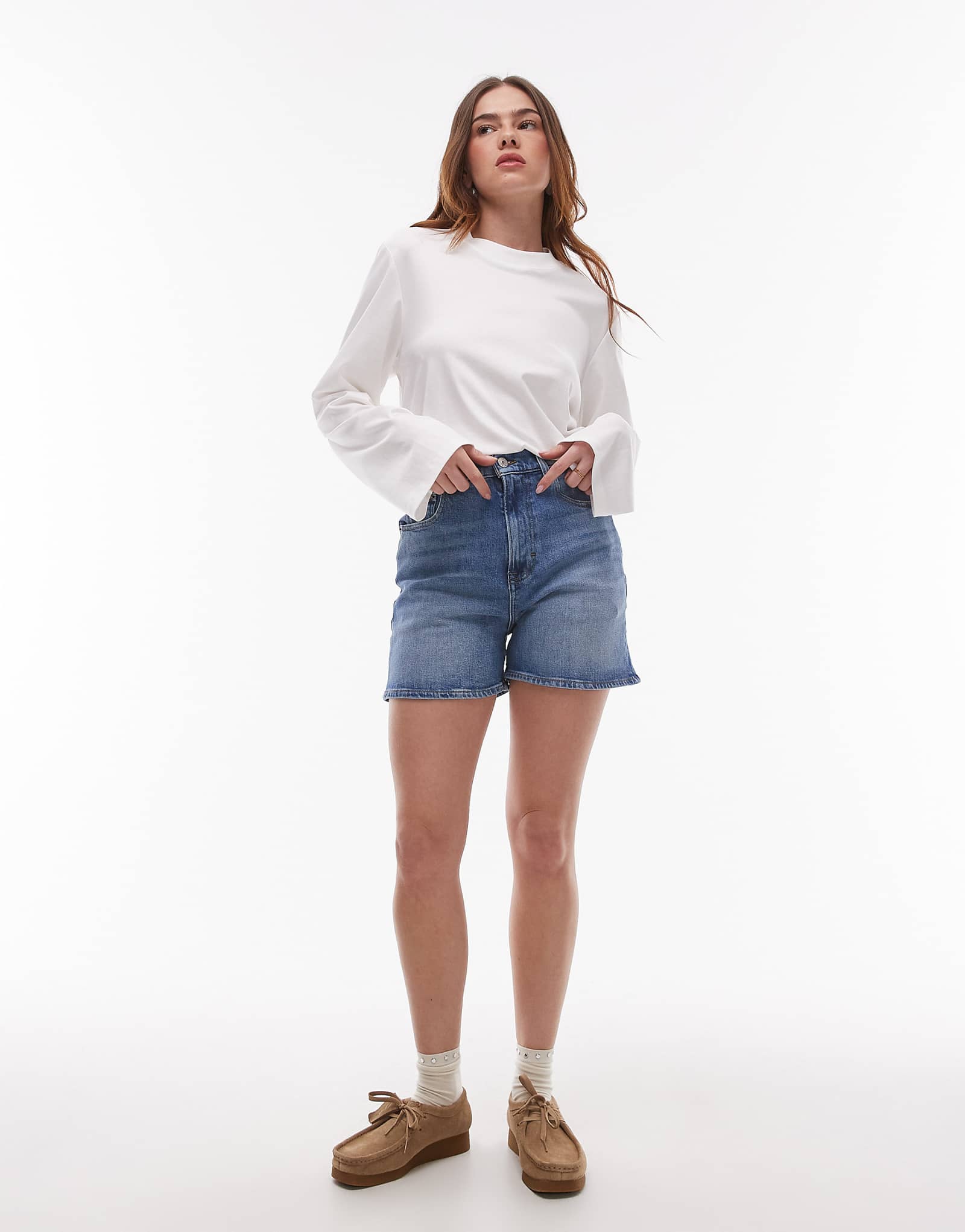 Джинсовые шорты Tommy Jeans mom после средней стирки 13890₽