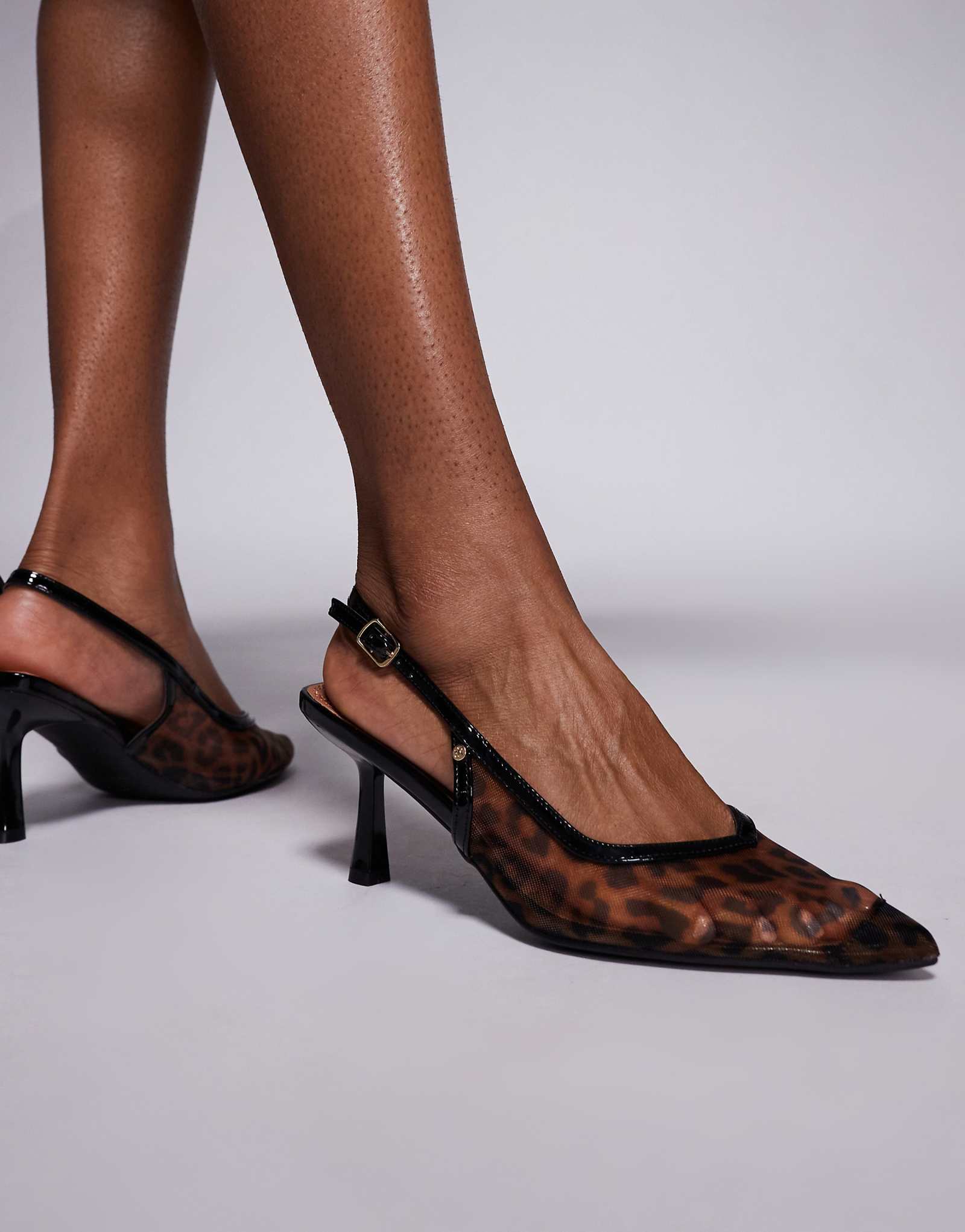 Сетчатые туфли-лодочки River Island с леопардовым принтом 15890₽