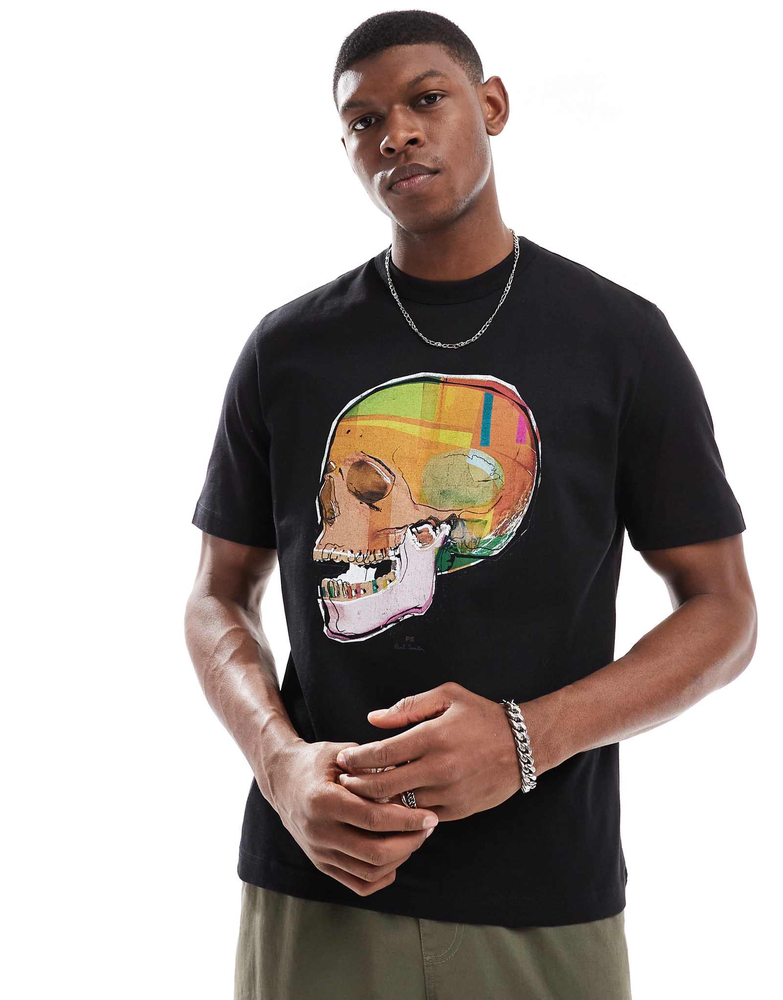 Футболка с логотипом PS Paul Smith с принтом черепа черного цвета 13590₽