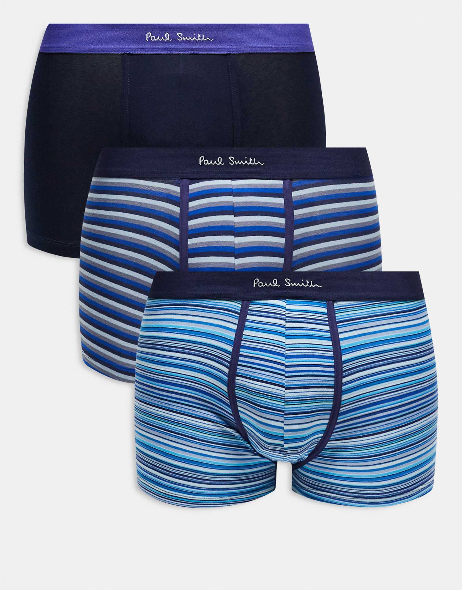 Плавки с логотипом Paul Smith в 3 упаковки в разноцветную полоску 4390₽