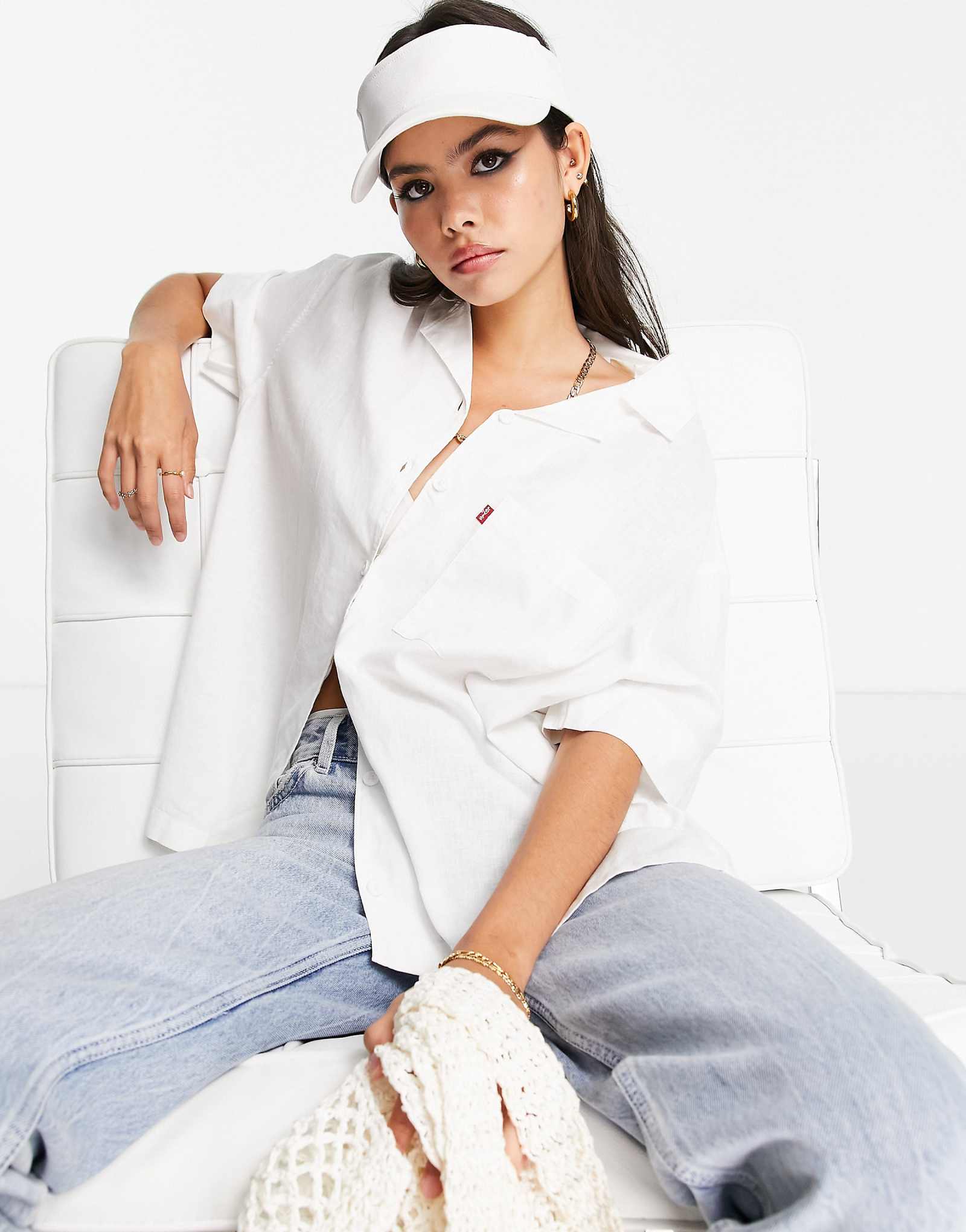 Рубашка Levis ari resort белого цвета 7890₽