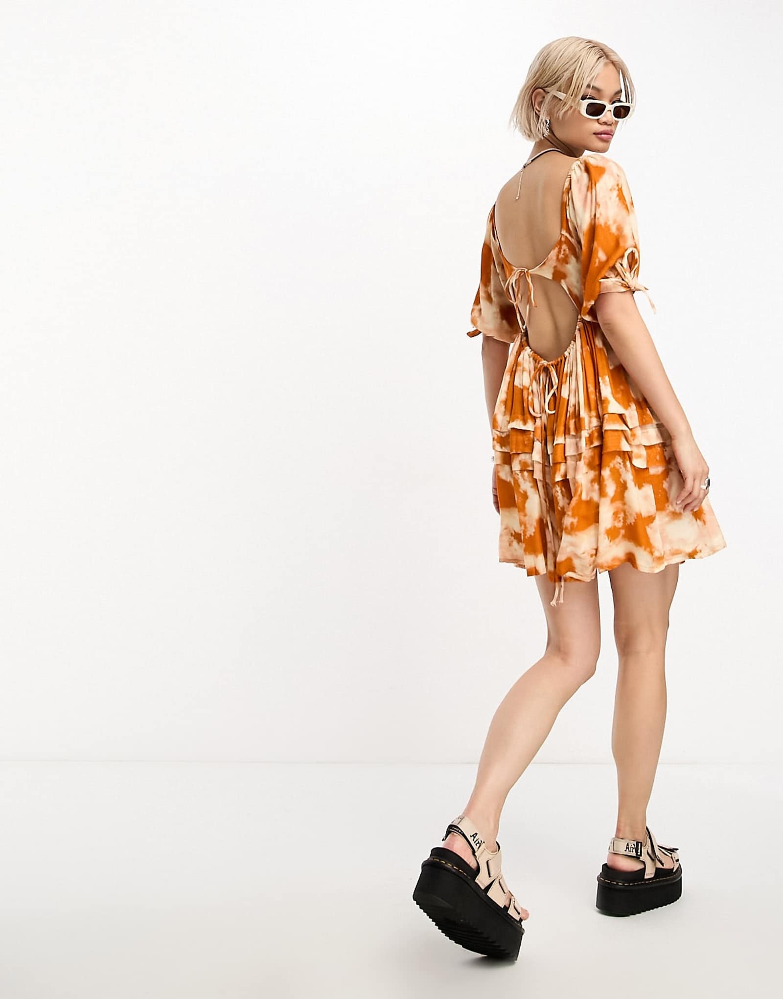 Болонгаро Тревор, забери меня отсюда, халат с краской для галстука, мини-платье цвета ржавчины