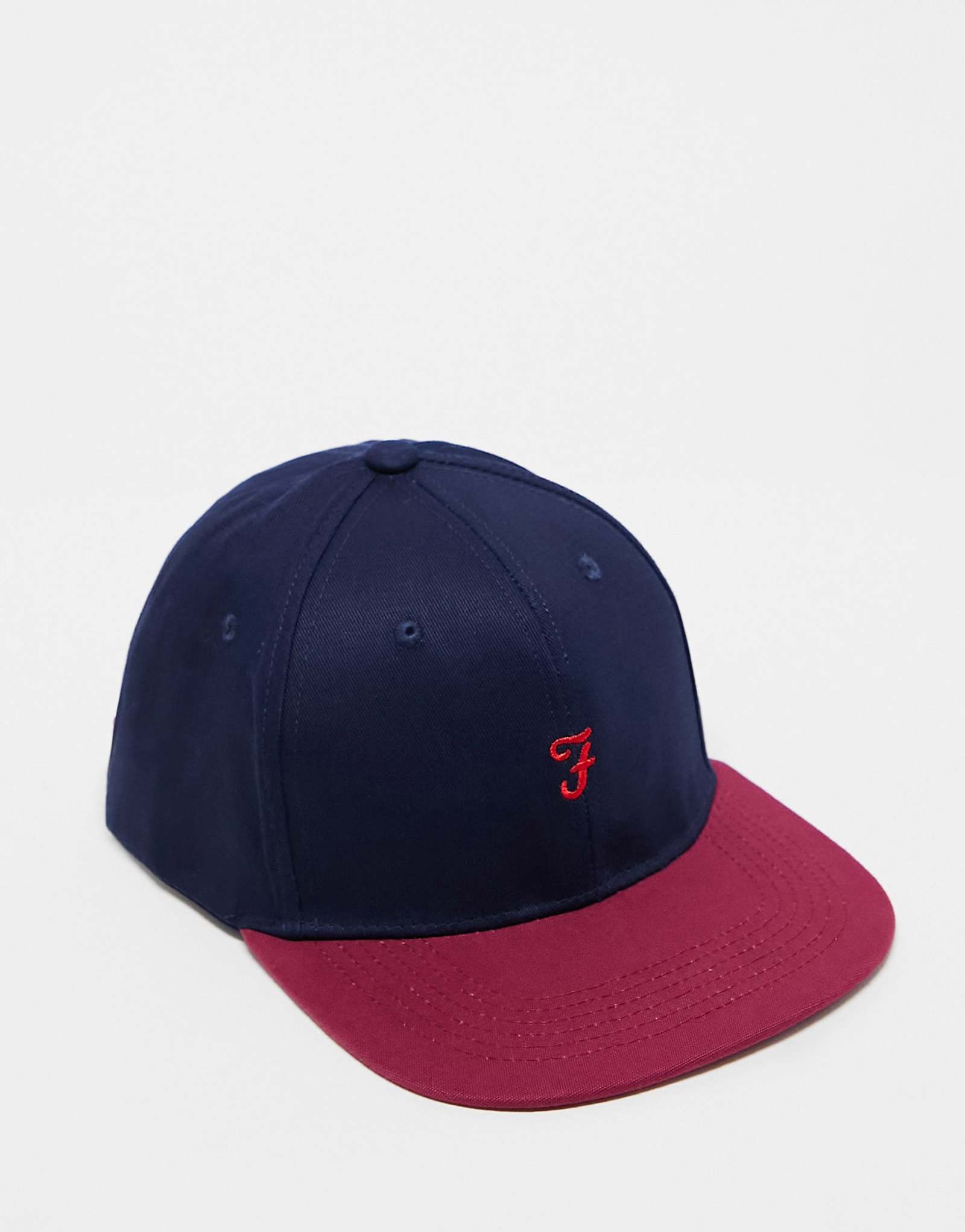 Кепка с логотипом Farah темно-синего цвета 4890₽