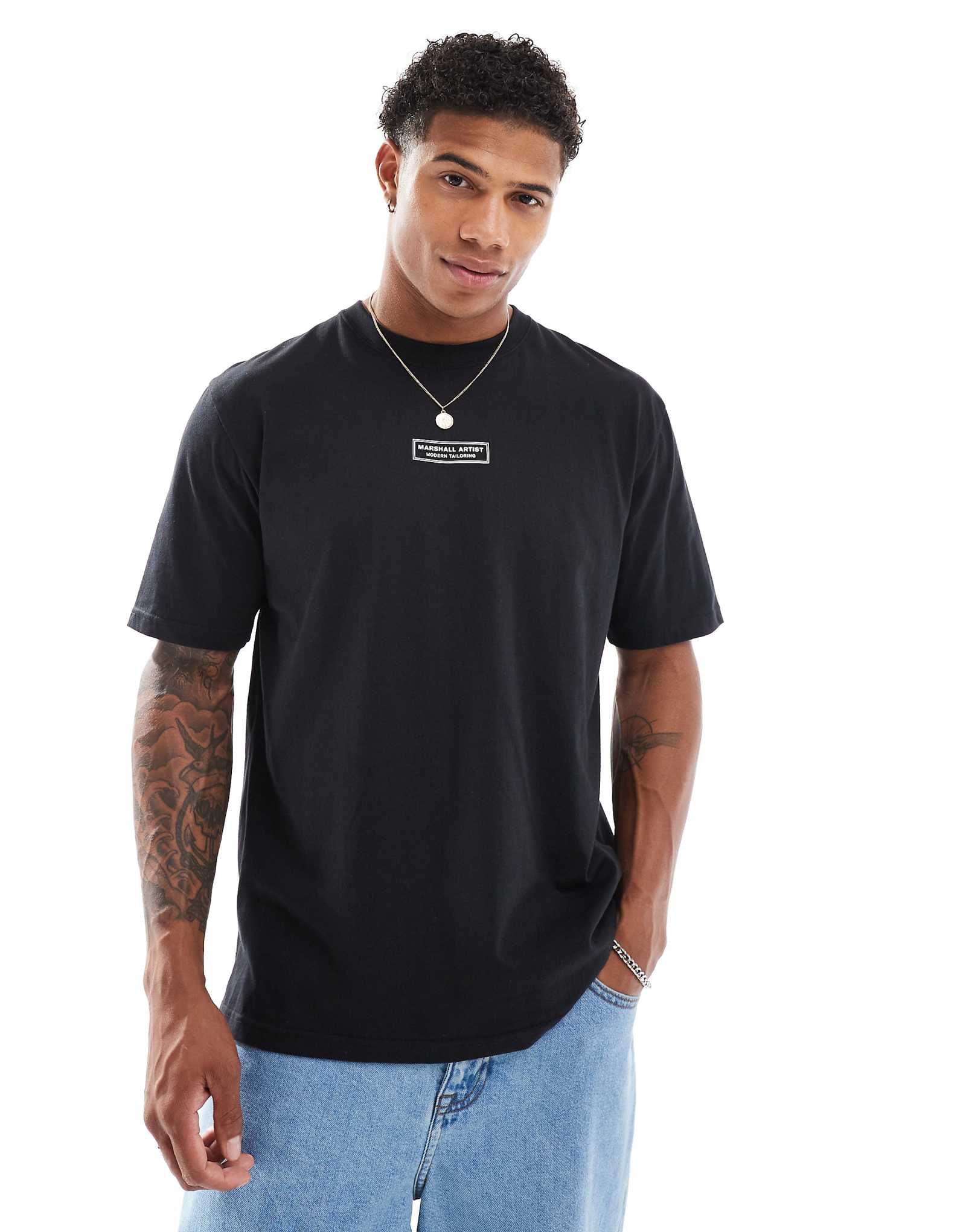 Футболка с графическим рисунком Marshall Artist injection черного цвета 7490₽