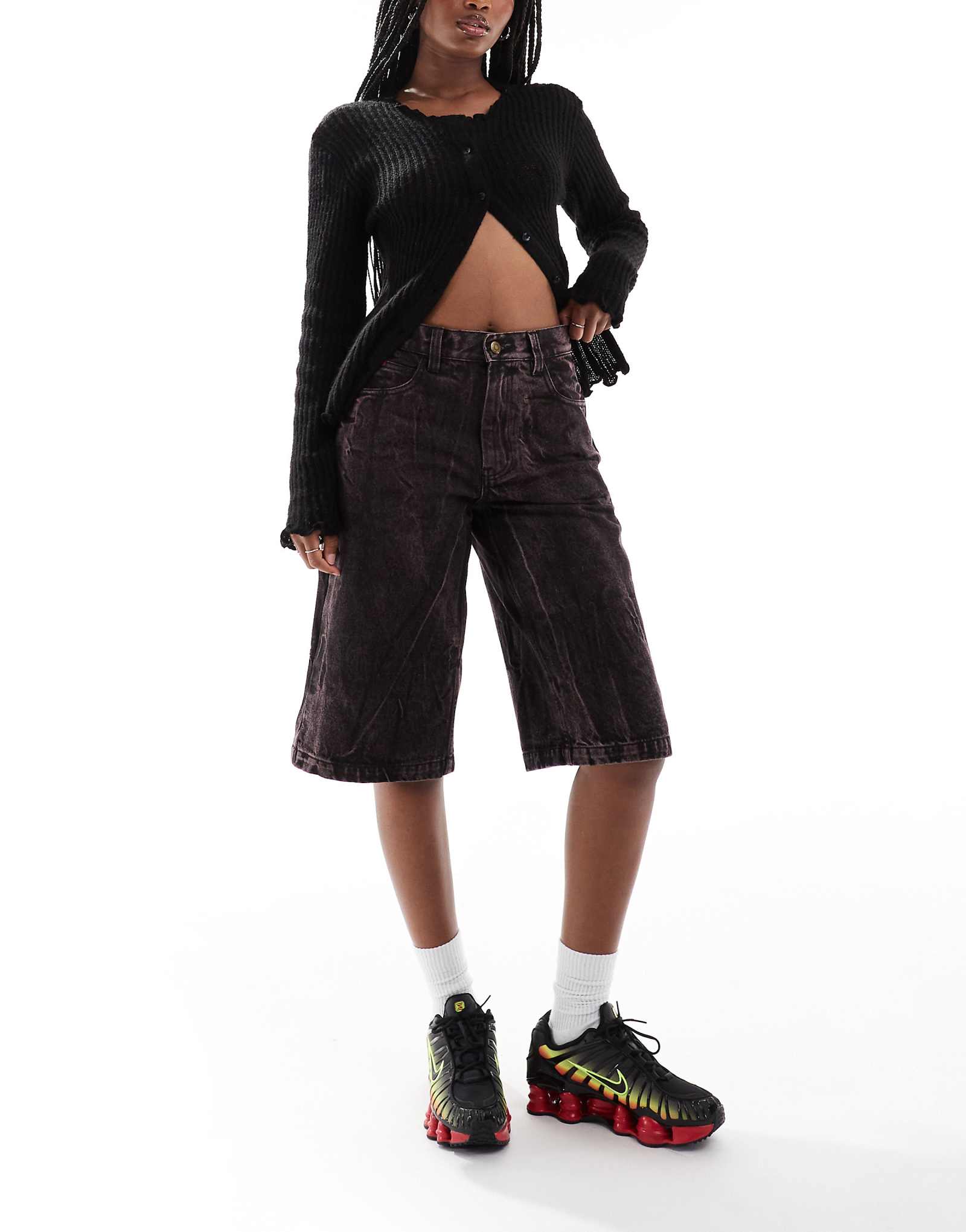 Джинсовые шорты Deus Ex Machina X ASOS с эксклюзивной кислотной стиркой коричневого цвета