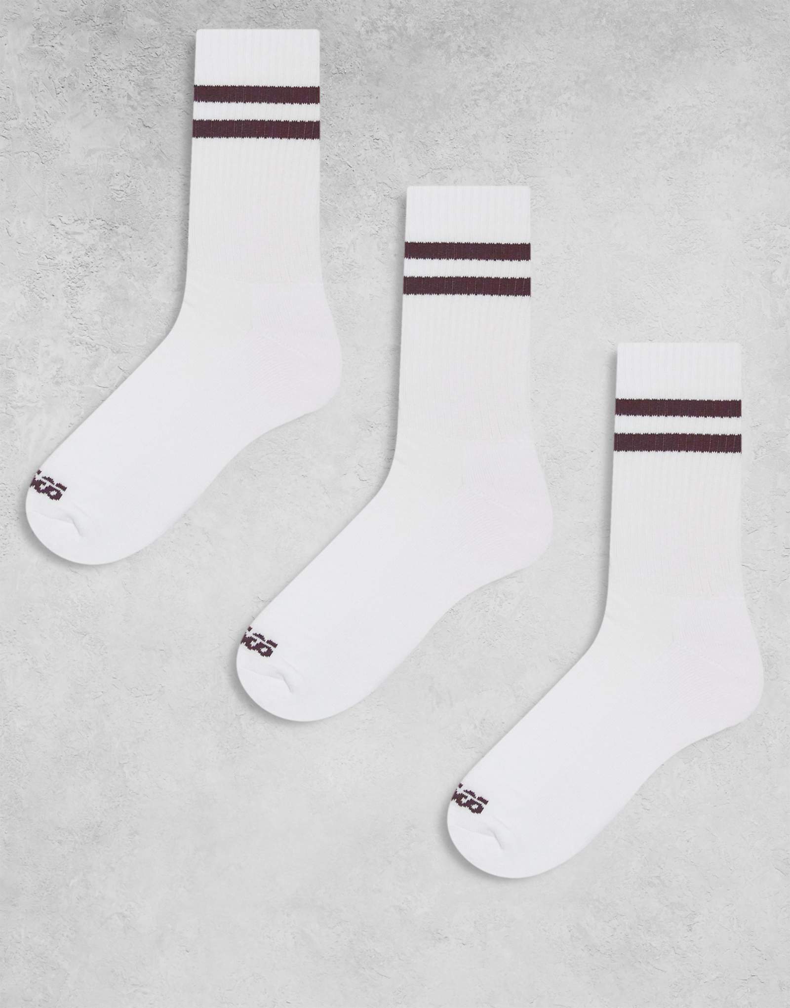 4505 3 упаковки быстросохнущих носков crew в белую и шоколадную полоску 3490₽