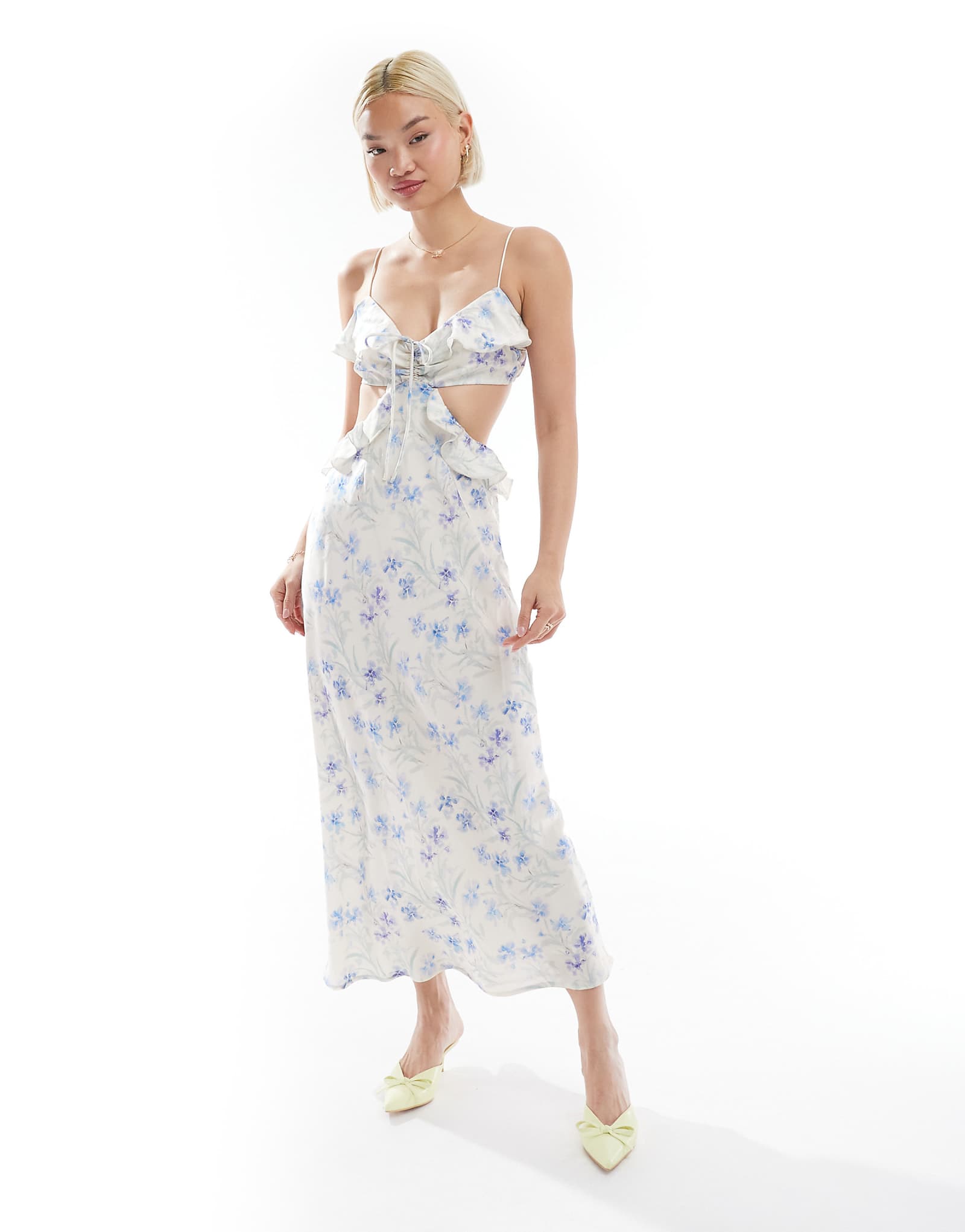 Макси-платье с вырезом 