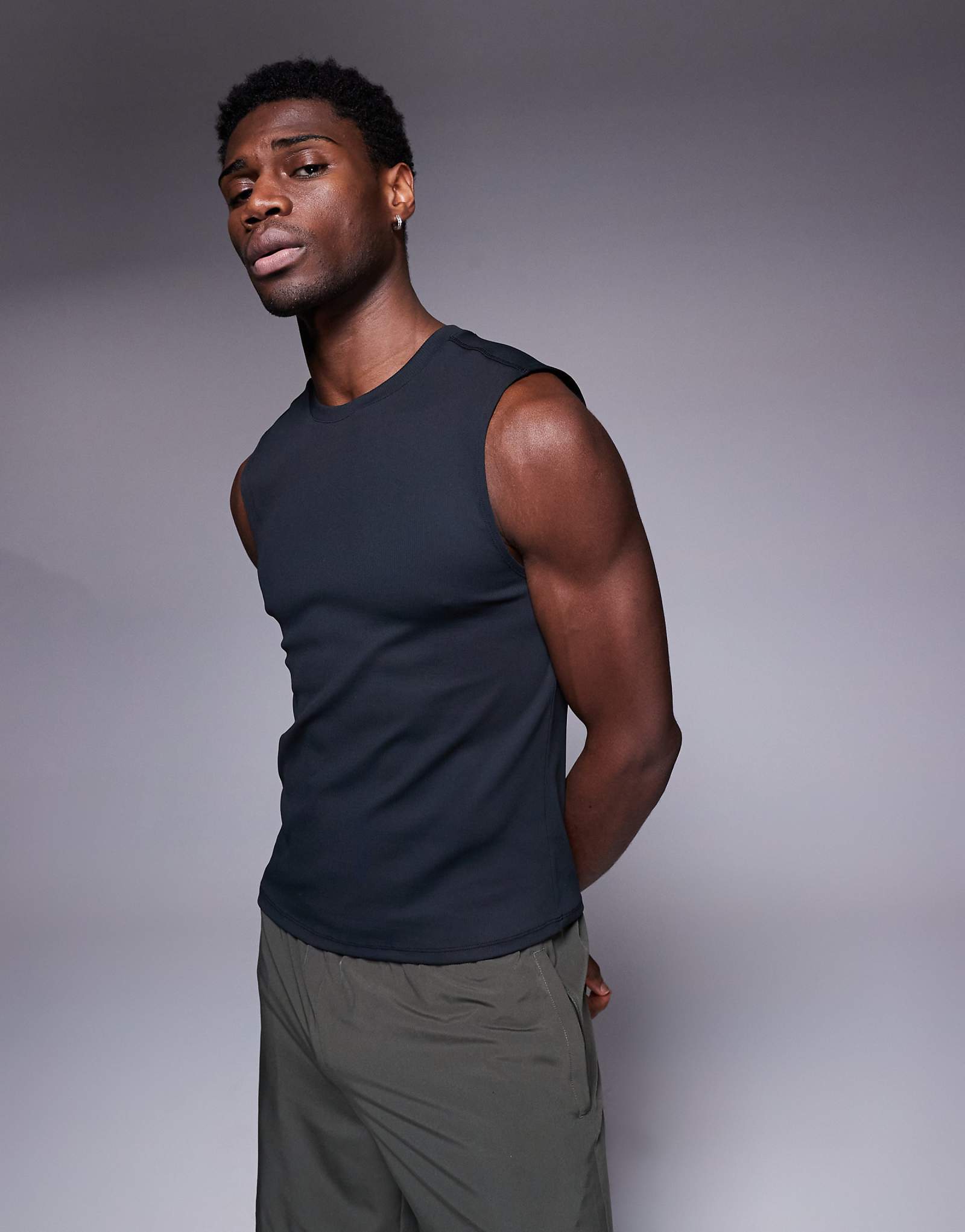 4505 облегающий спортивный костюм active rib 90-х годов черный 5090₽