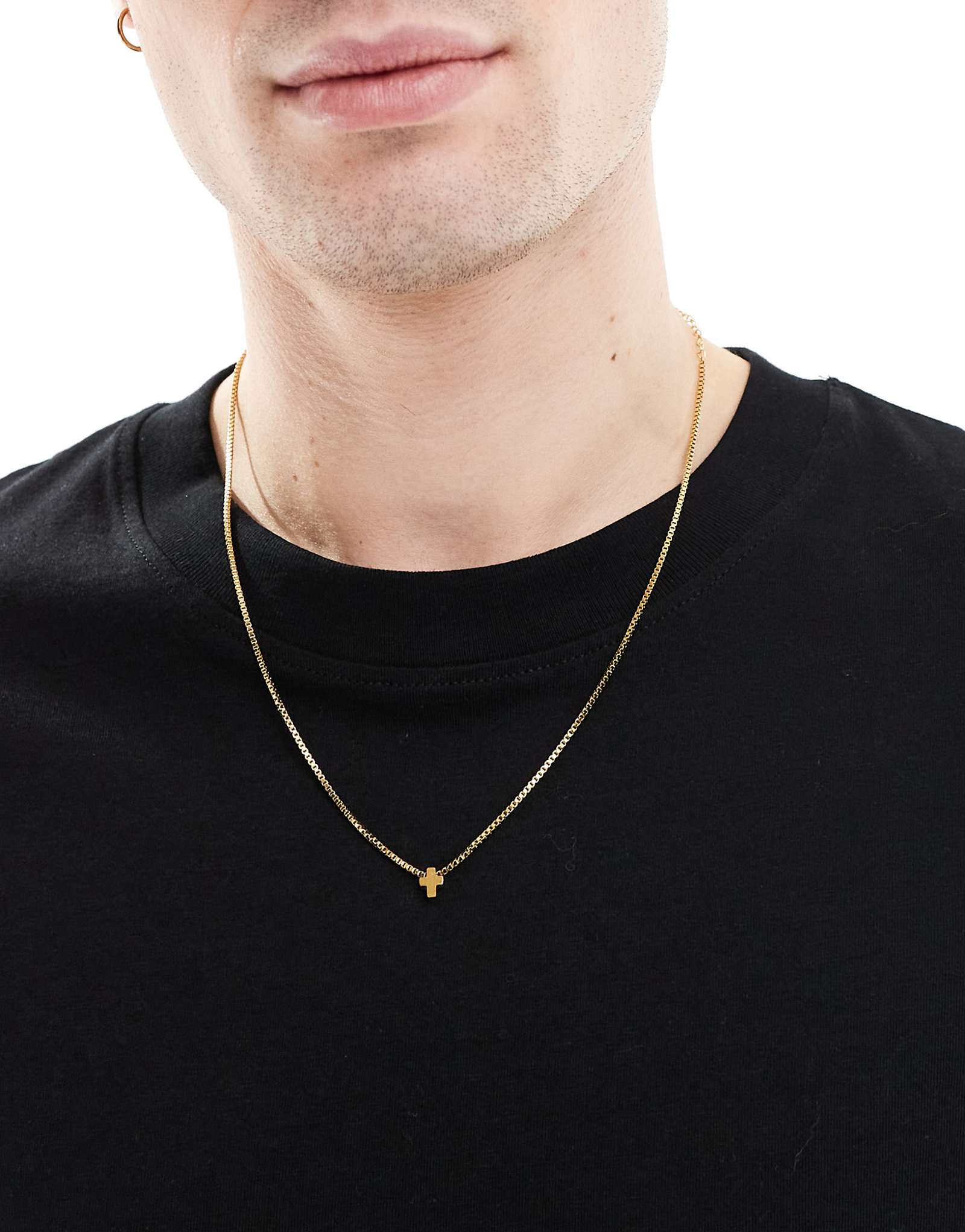 Ожерелье с мини-крестиком Потерянные души из 18-каратного золота с покрытием 4390₽