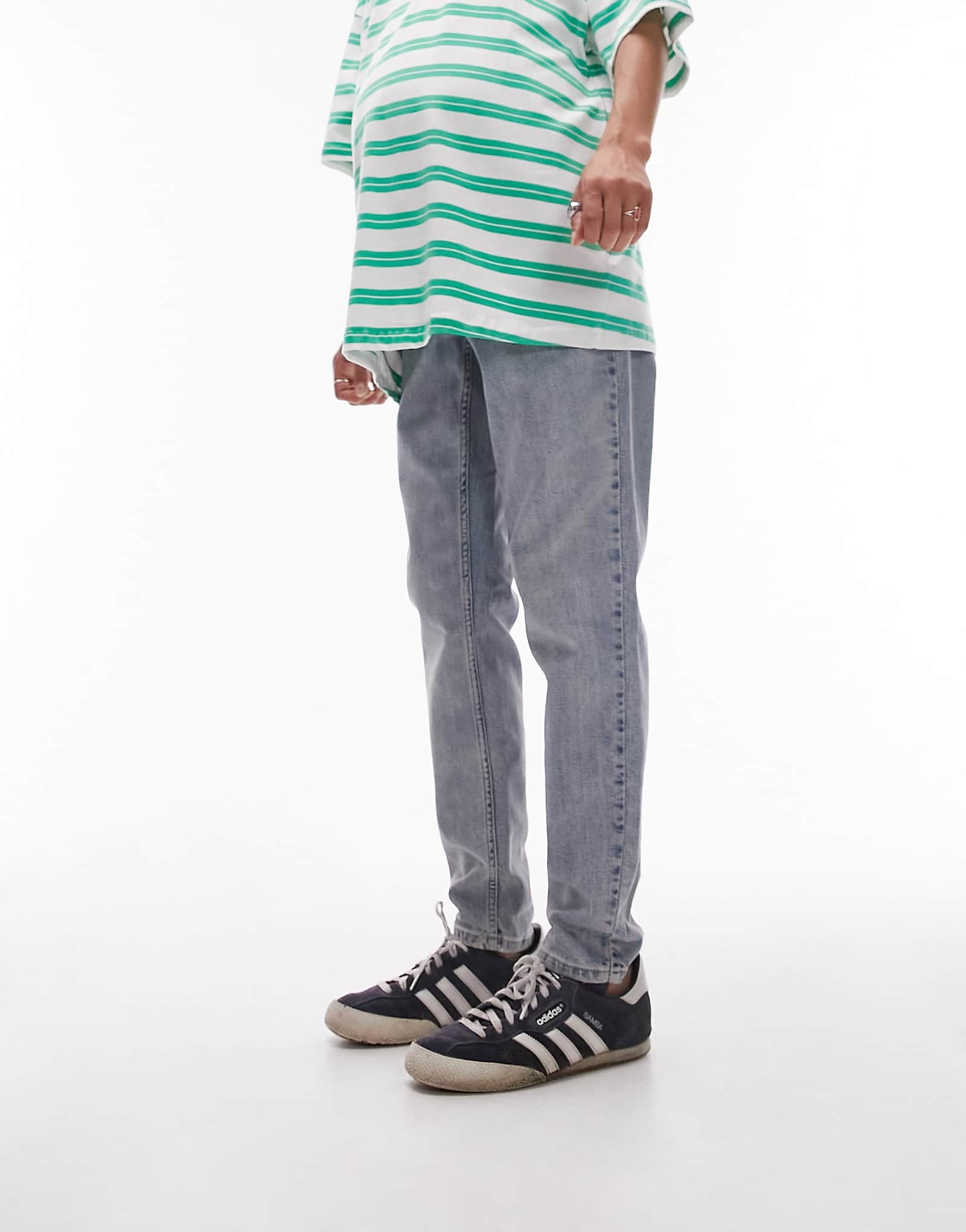 Оригинальные джинсы для мамы премиум-класса Topshop для беременных over bump в отбеливающем цвете