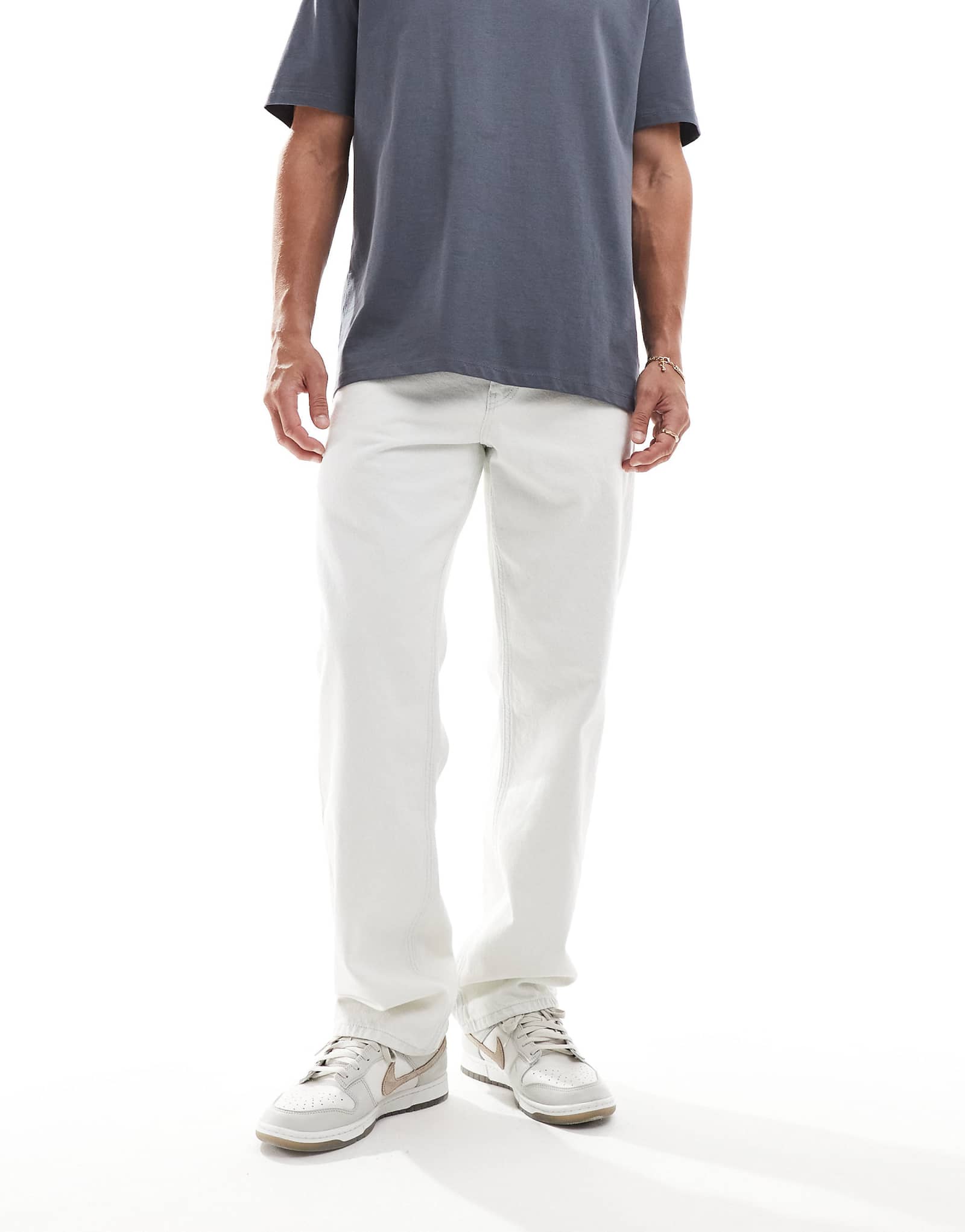 Джинсы свободного кроя River Island синего цвета с отбеливателем 8990₽