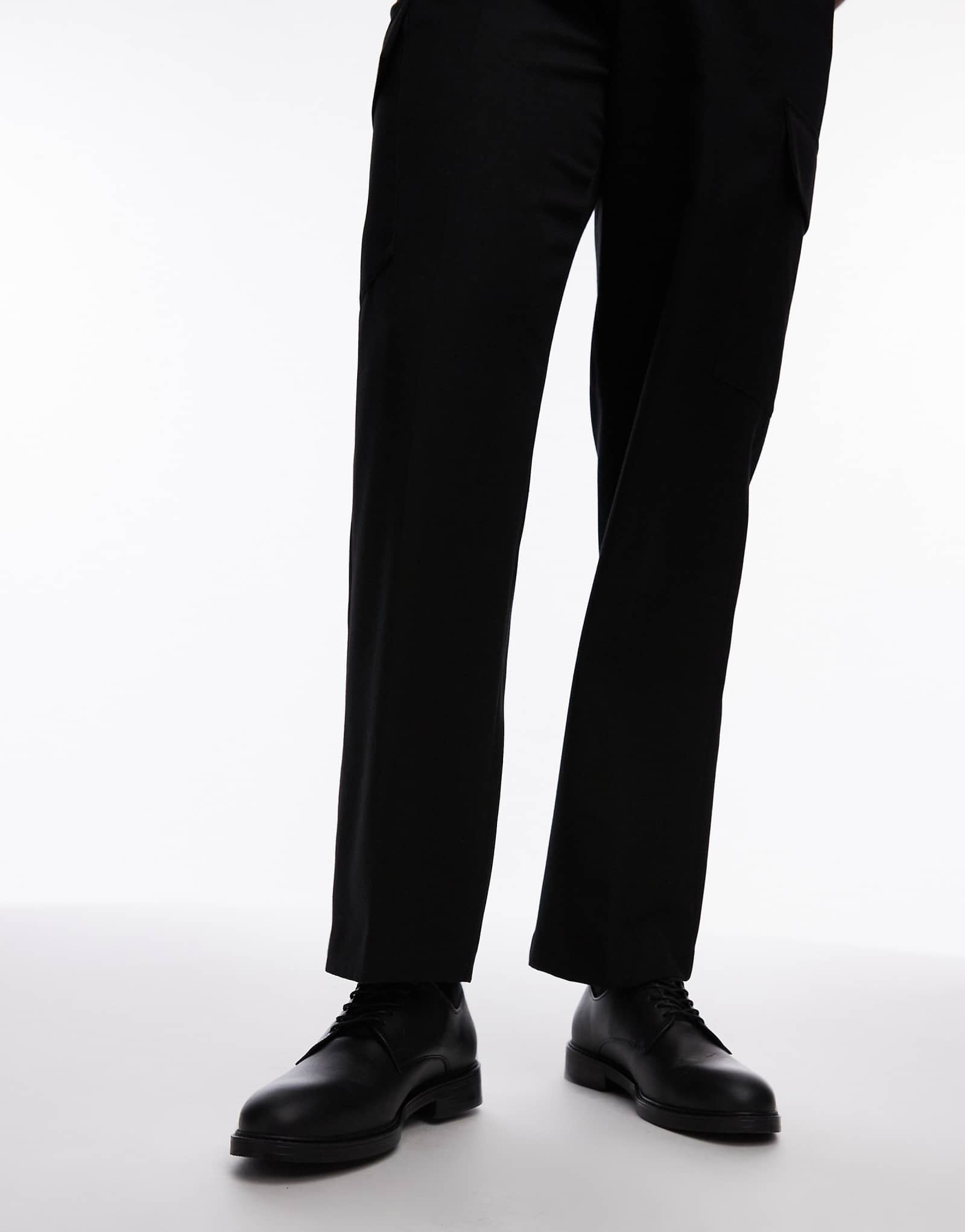 Кожаные туфли-дерби Selected Homme черного цвета 27790₽