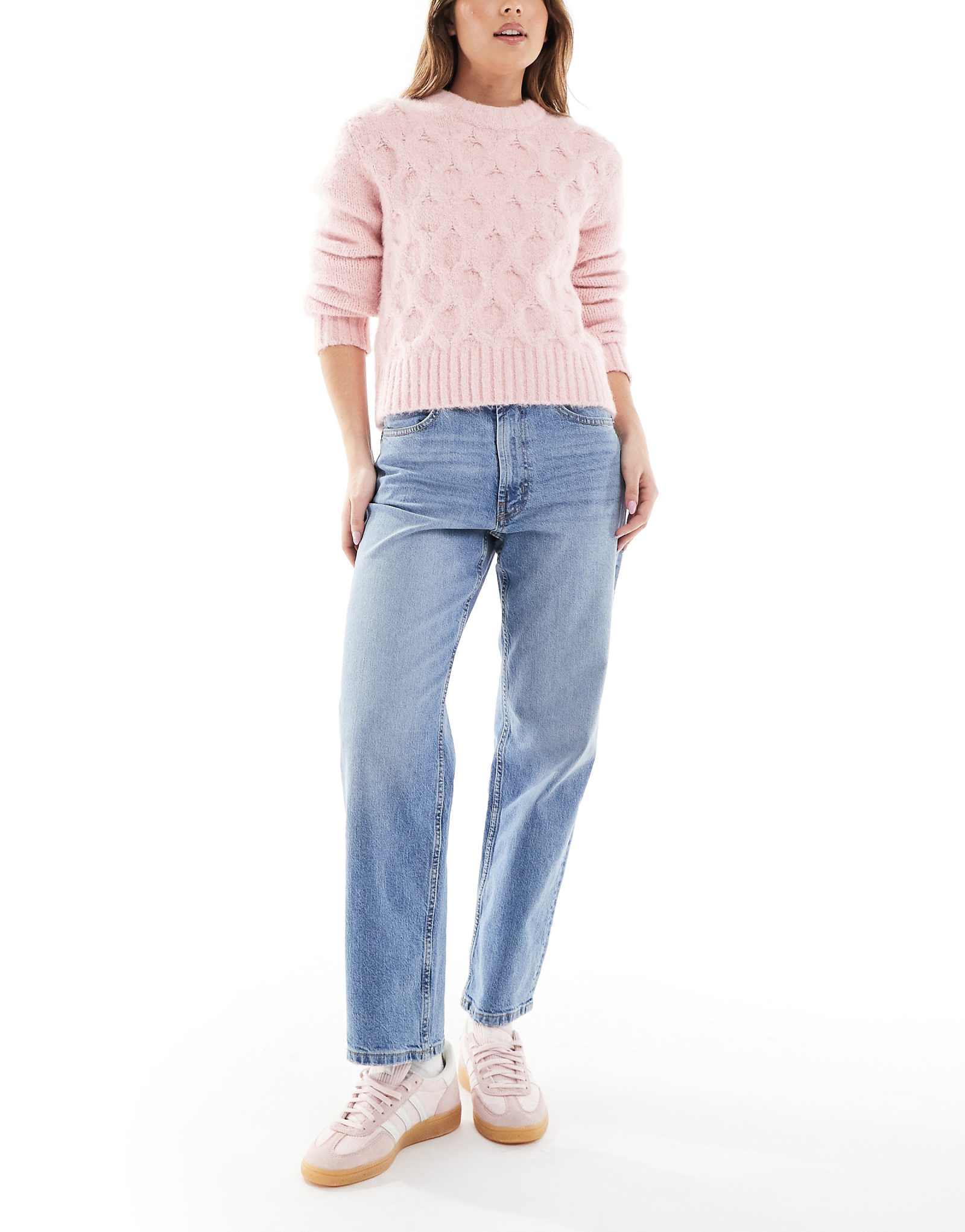 УКОРОЧЕННЫЕ удобные джинсы-стрейч ASOS DESIGN с прямыми штанинами темно-синего цвета 2890₽