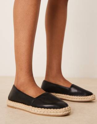 Эспадрильи ASOS DESIGN Joey с закрытым носком черного цвета black