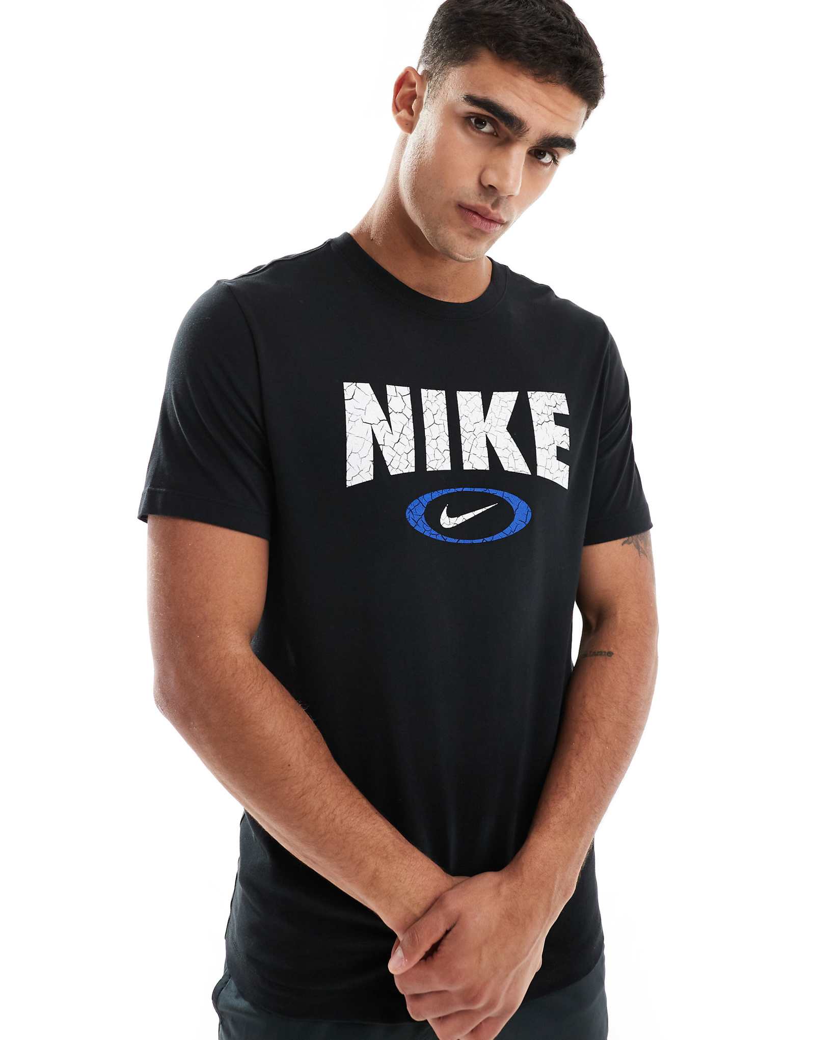 Черная футболка с овальным логотипом Nike Training oval