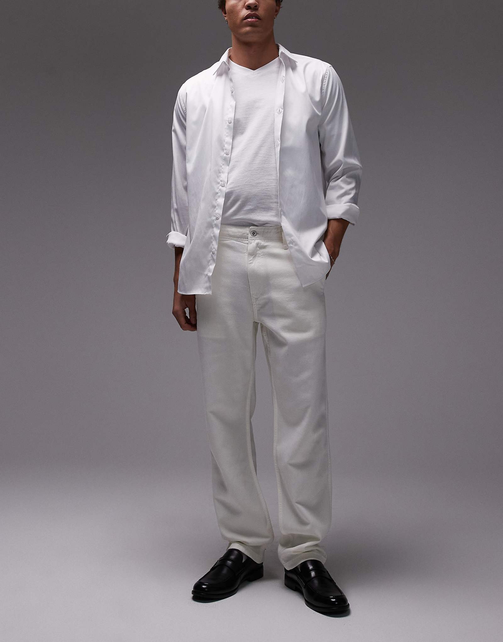 Джинсы свободного кроя Mango Jayj белого цвета 6690₽