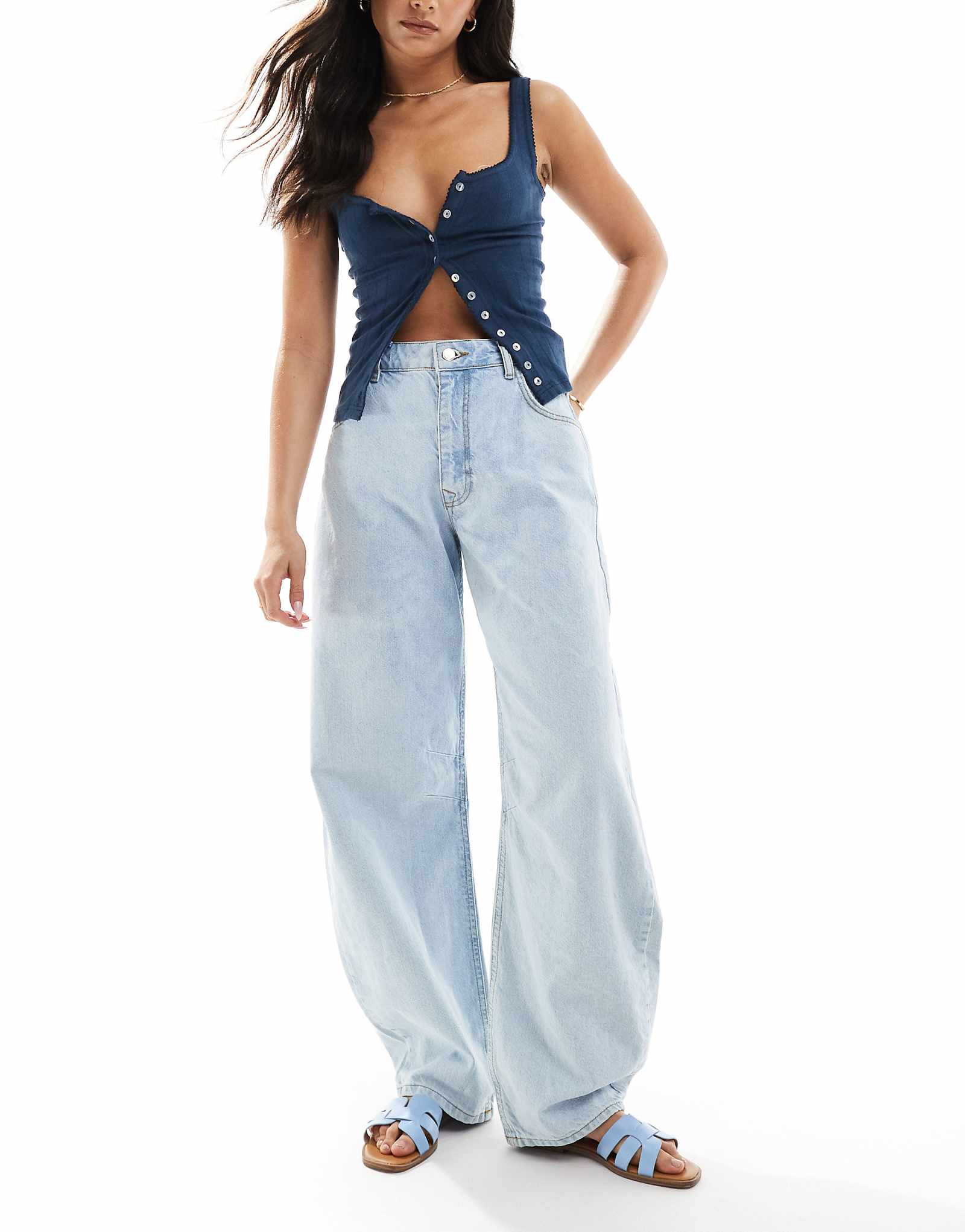 Джинсы-бочкообразки Мисс Селфридж