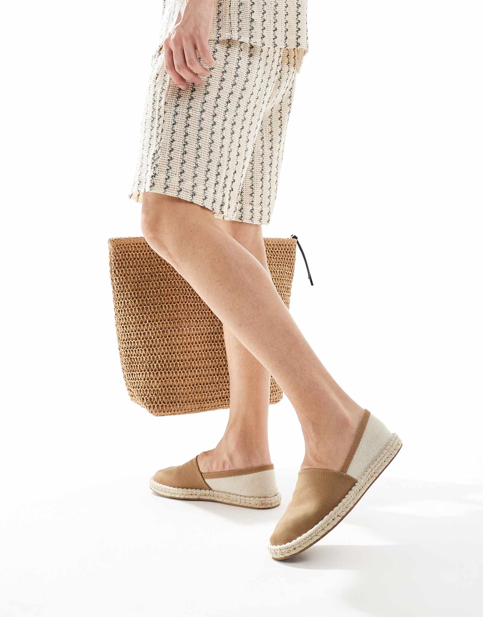 ДИЗАЙНЕРСКИЕ эспадрильи ASOS из коричневой парусины 3690₽