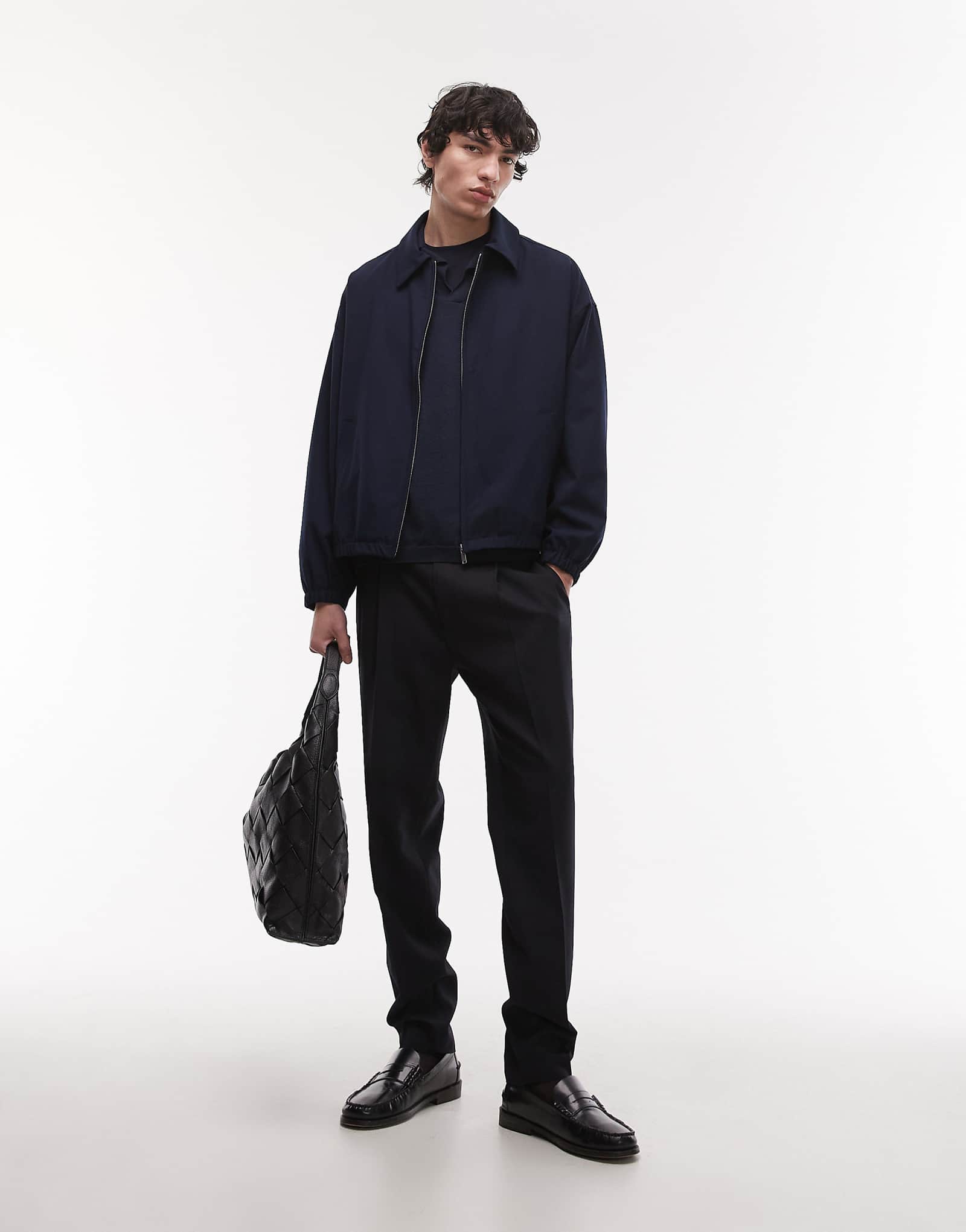 Куртка Topman harrington темно-синего цвета 15490₽