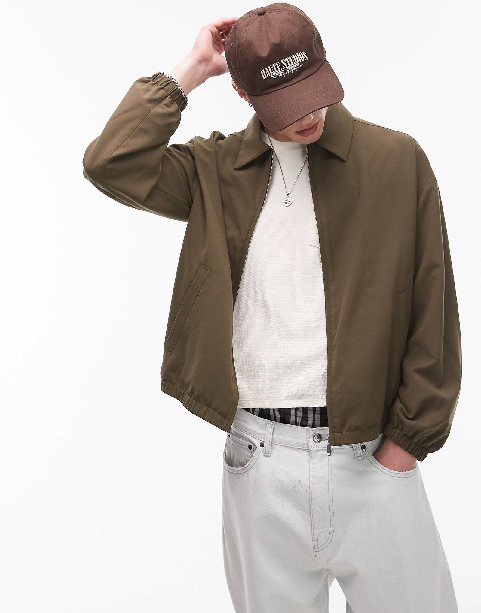 Куртка Topman harrington цвета хаки 9690₽