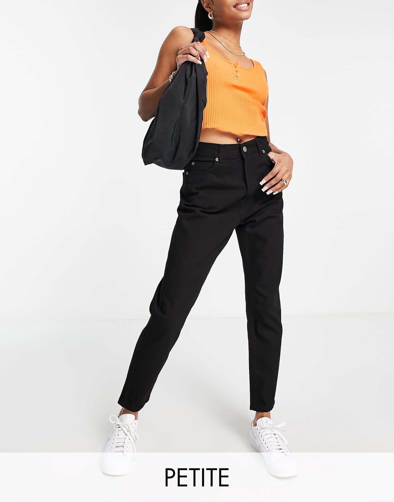 Джинсы с прямыми штанинами Dr. Denim Petite Nora черного цвета