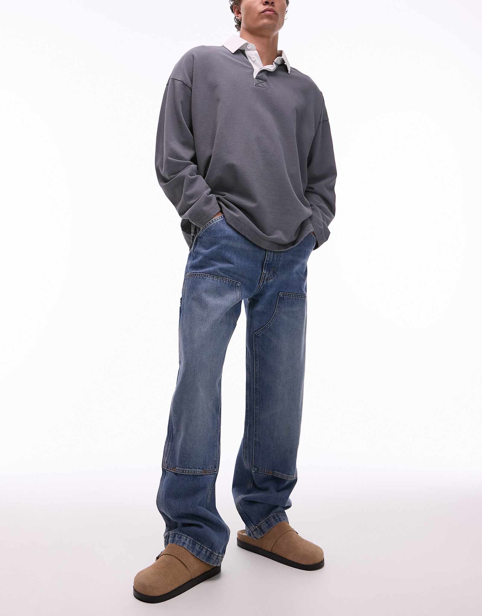 Levis Workwear capsule 568 свободные прямые джинсы с двойным коленом 12390₽