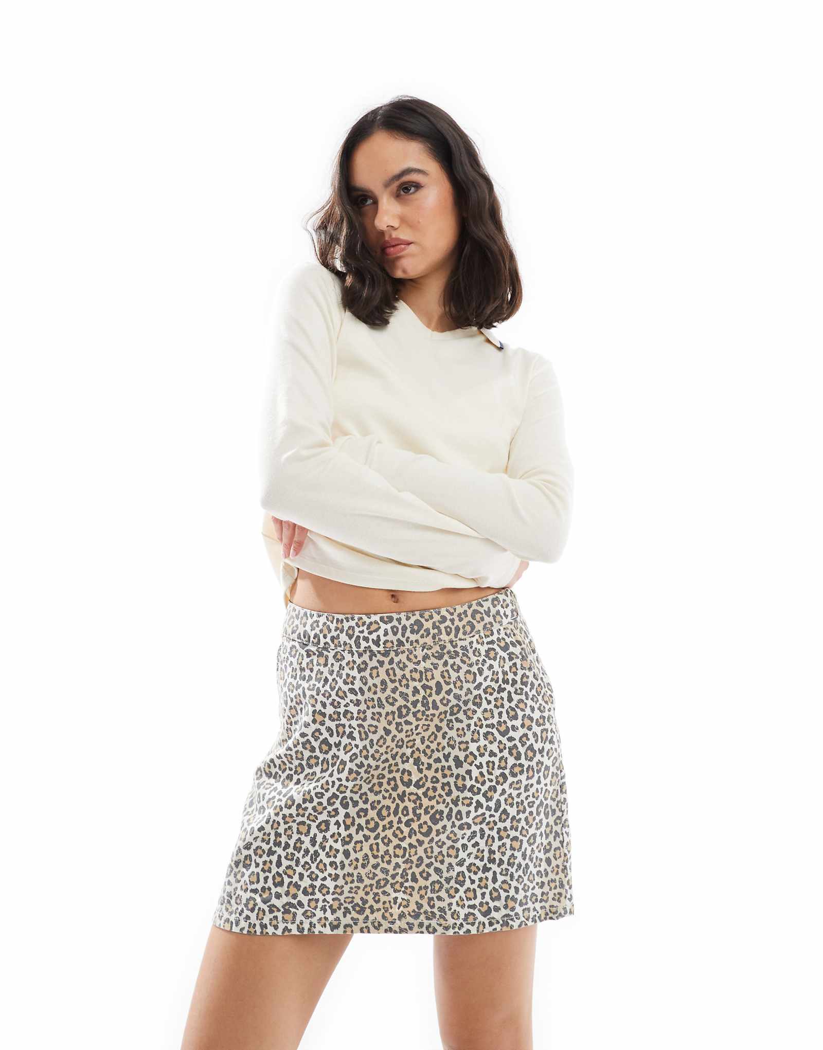 Короткая юбка JJXX с леопардовым принтом 8290₽