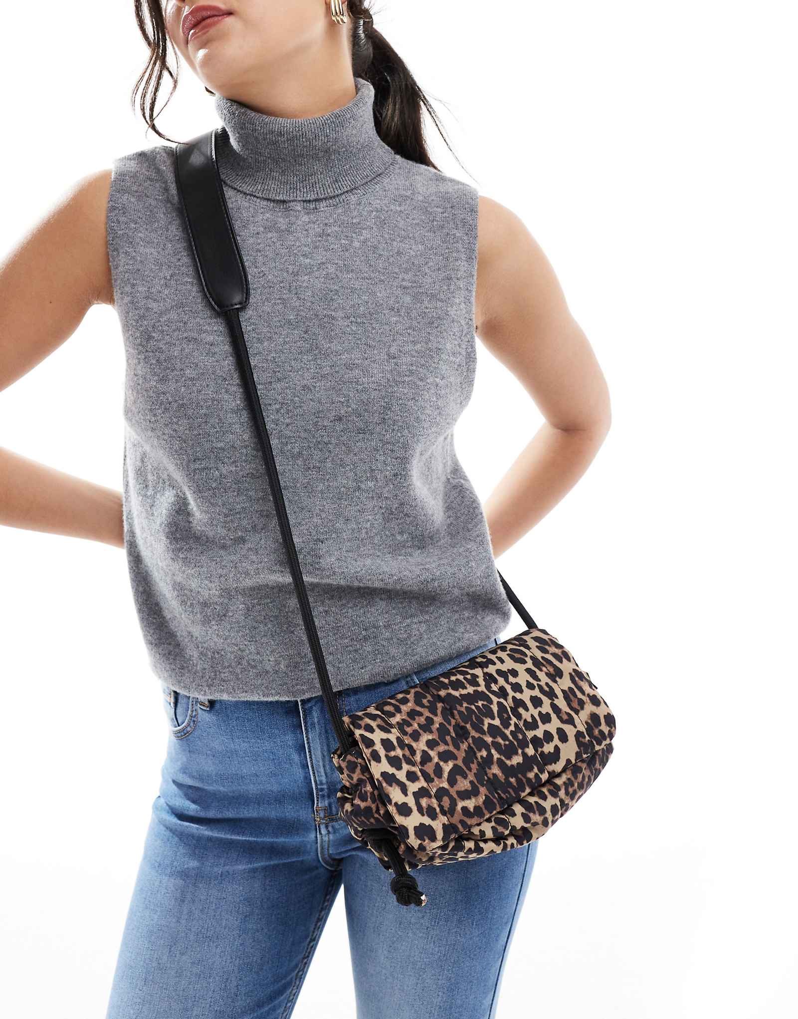 Мягкая сумка через плечо JJXX с леопардовым принтом 10090₽